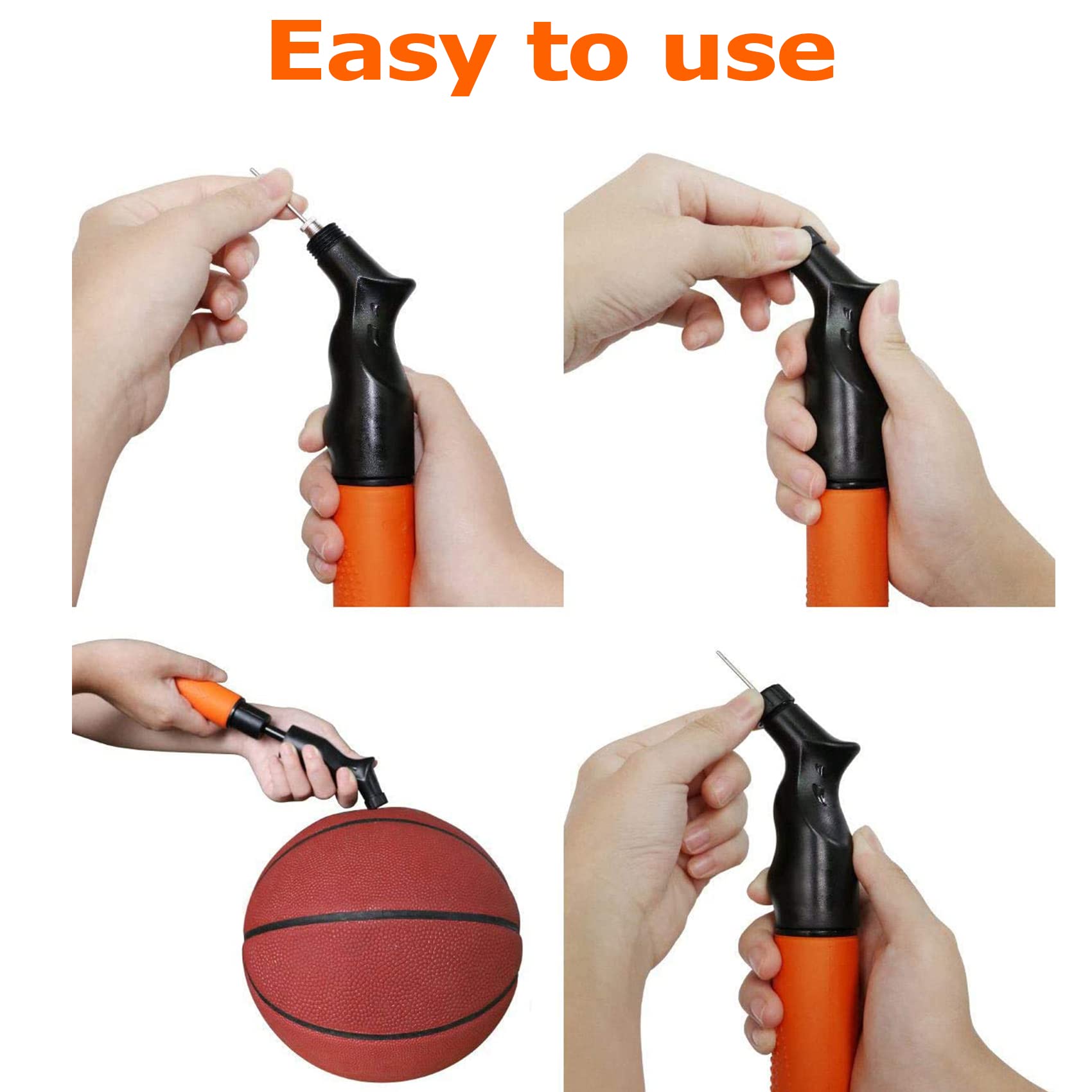 10 Pack Ball Pump Needles - Compatible with Soccer, Rugby, Volleyball, Netball & Basketball - Durable Inflation Needles for Sports Balls - Perfect for Gym, Field & Home Use