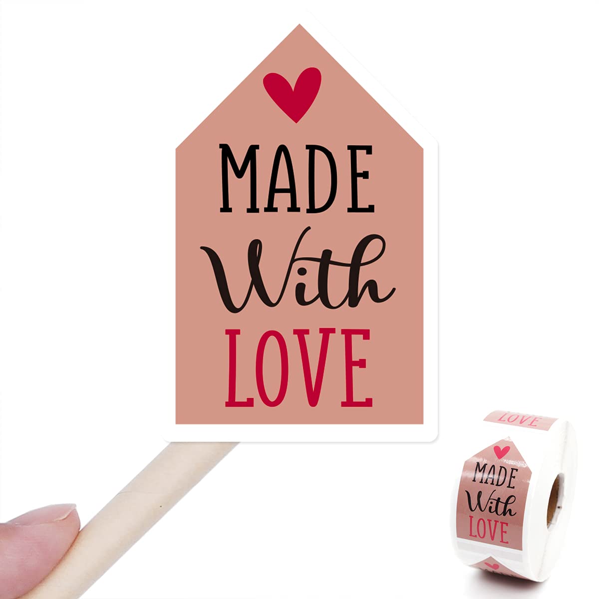 Wailozco Handmade Thank You Stickers - 500 Labels/Roll for Small Business & Online Retailers