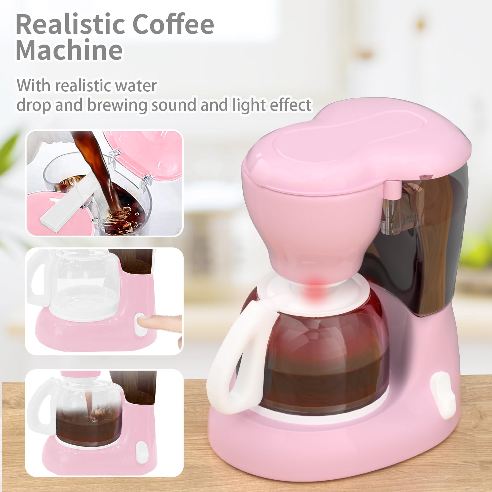 **Best Kids Toy Kitchen Set - Pretend Play Kitchen Appliances with Blender, Coffee Maker, Mixer & Toaster - Educational Toys for Girls & Boys Ages 4-8 - Perfect for Role Play, Birthday Gifts & Preschool Learning**