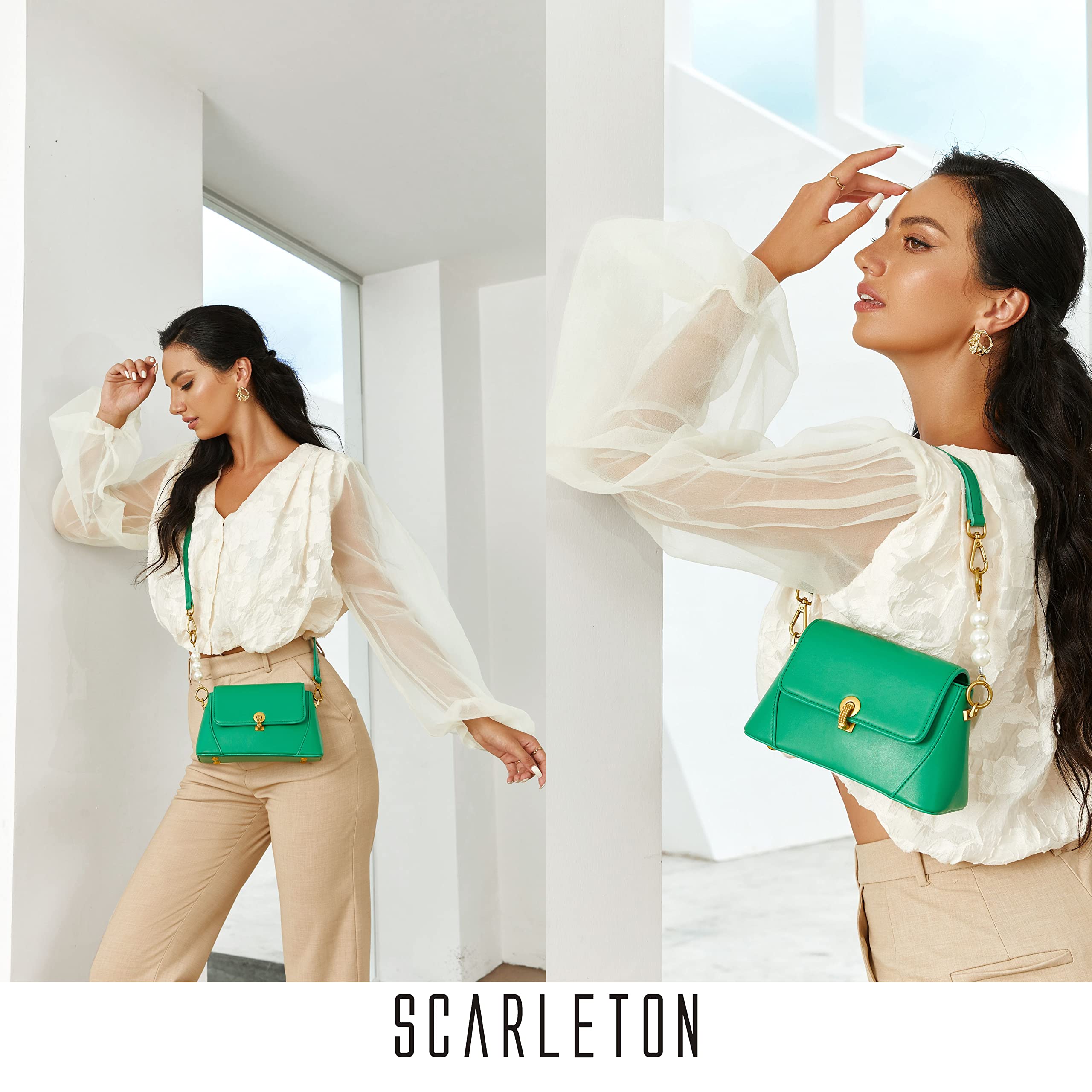 Scarleton Women's Crossbody Bag - Lightweight Shoulder Purse for Everyday Use | Casual Handbag H2078 | Perfect for Work, Travel & Shopping