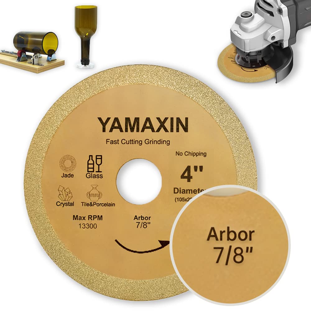 4 Inch Diamond Glass Cutting Disc - Ultra Thin Grinding Wheel for Angle Grinder with 4/5