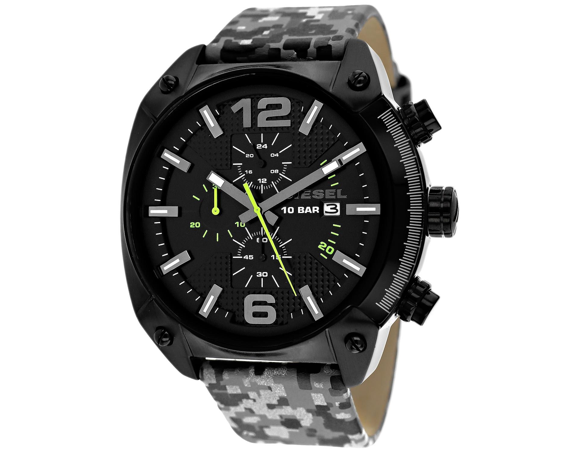 Diesel Men's Overflow Chronograph Watch - Grey Stainless Steel Band for Casual & Business Wear