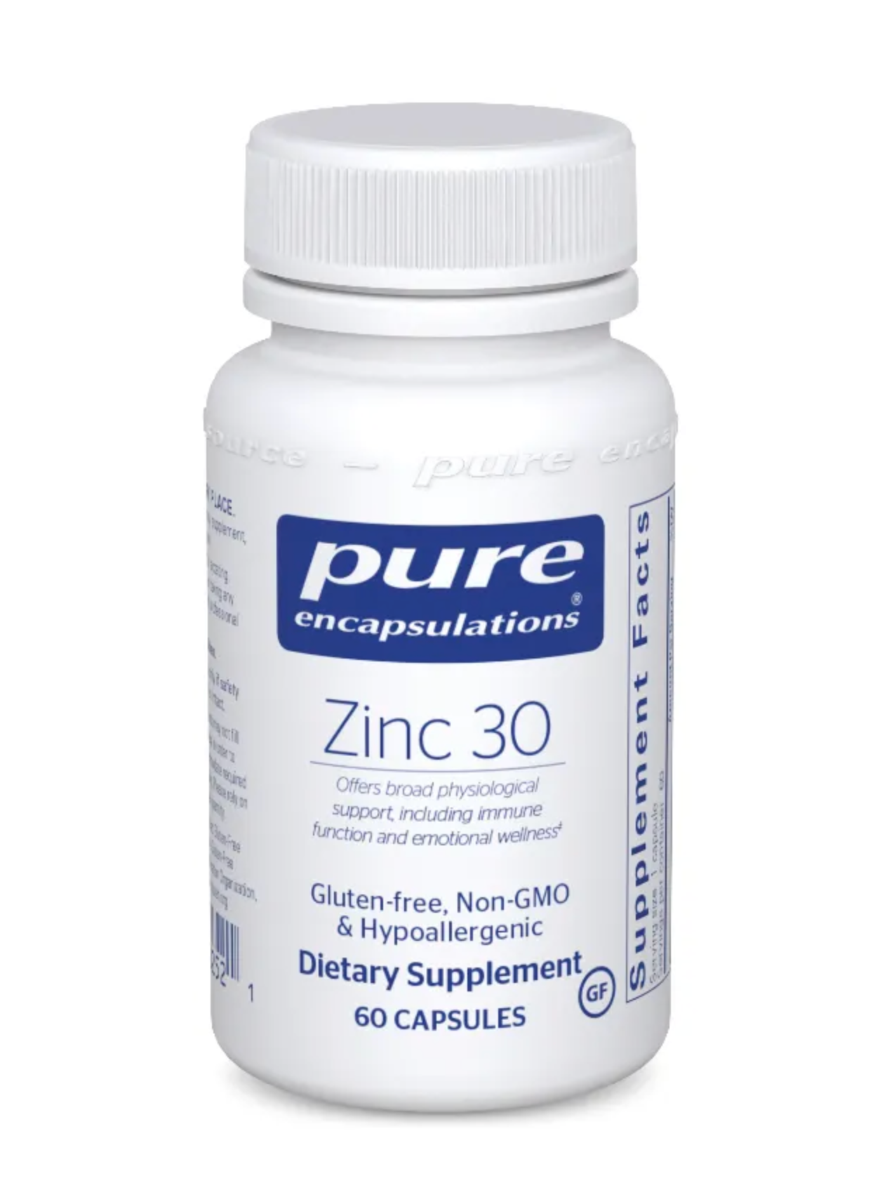 Zinc 30mg 60 Capsules - Immune Support Supplement for Adults & Kids - Daily Zinc Pills for Immune System Boost, Cold & Flu Defense