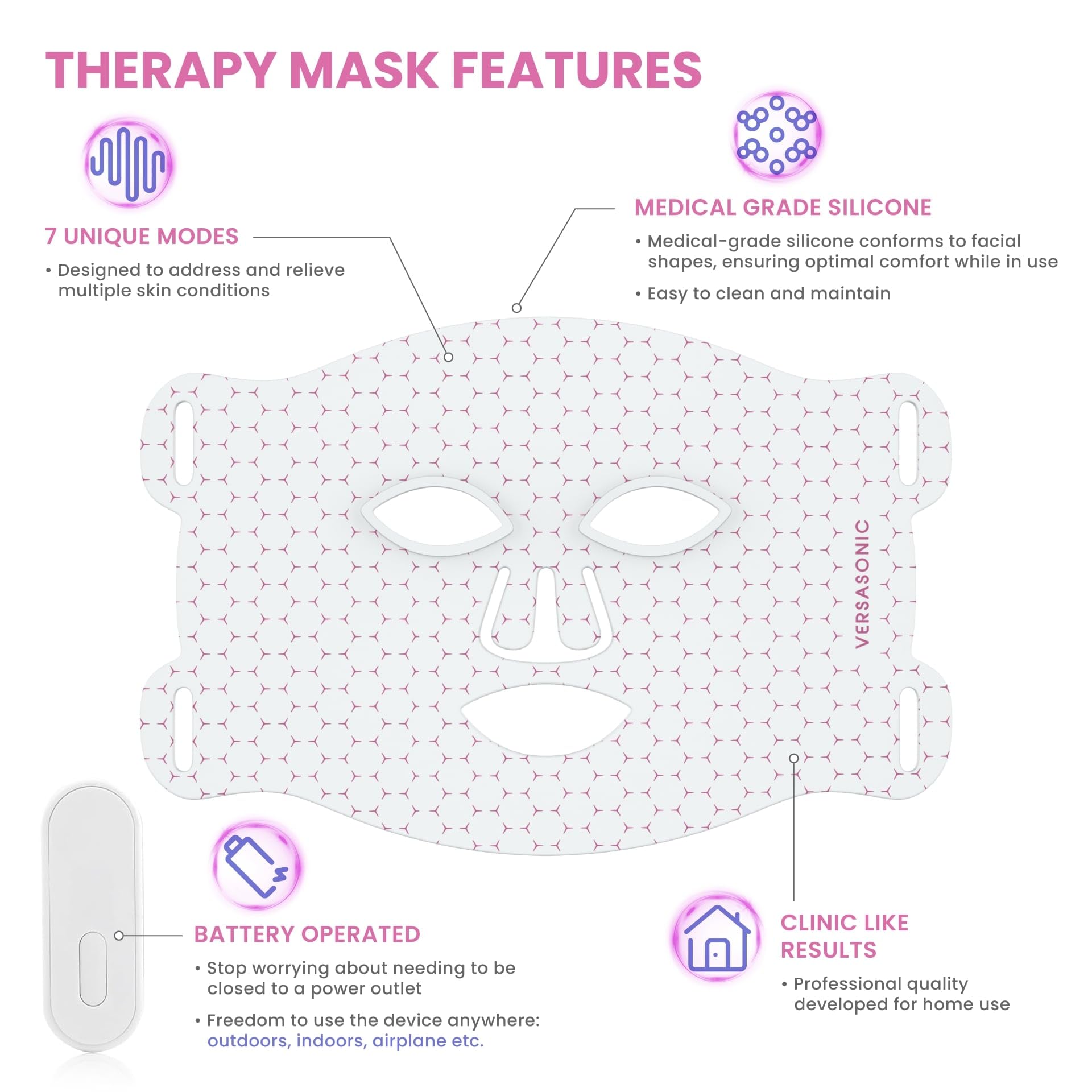 Premium Red Light Therapy Mask for Face - LED Facial Skin Rejuvenation & Anti-Aging Treatment - Red Light Therapy Device for Wrinkles, Acne & Collagen Boost - Perfect for Home Spa & Skincare Routine