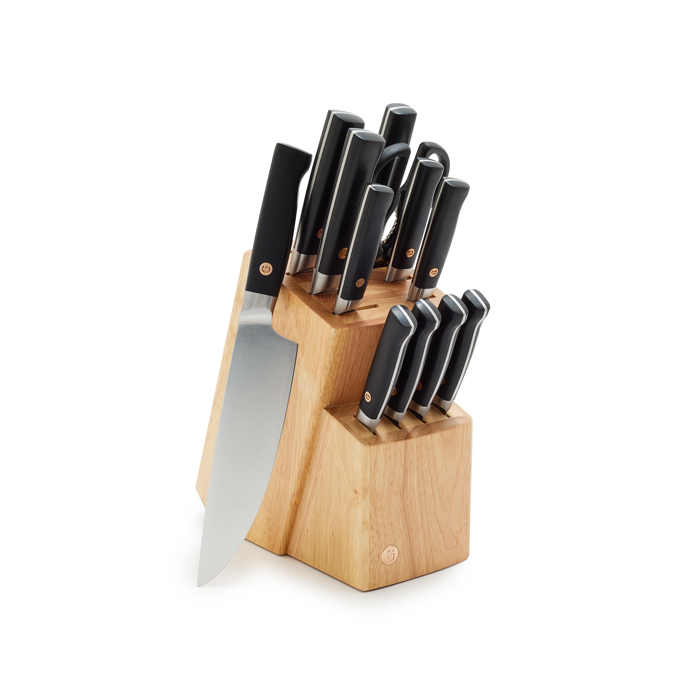 Premium 13-Piece Knife Block Set - High-Quality Kitchen Knives with Wooden Stand for Professional Chefs & Home Cooking | Perfect for Slicing, Dicing, and Food Prep