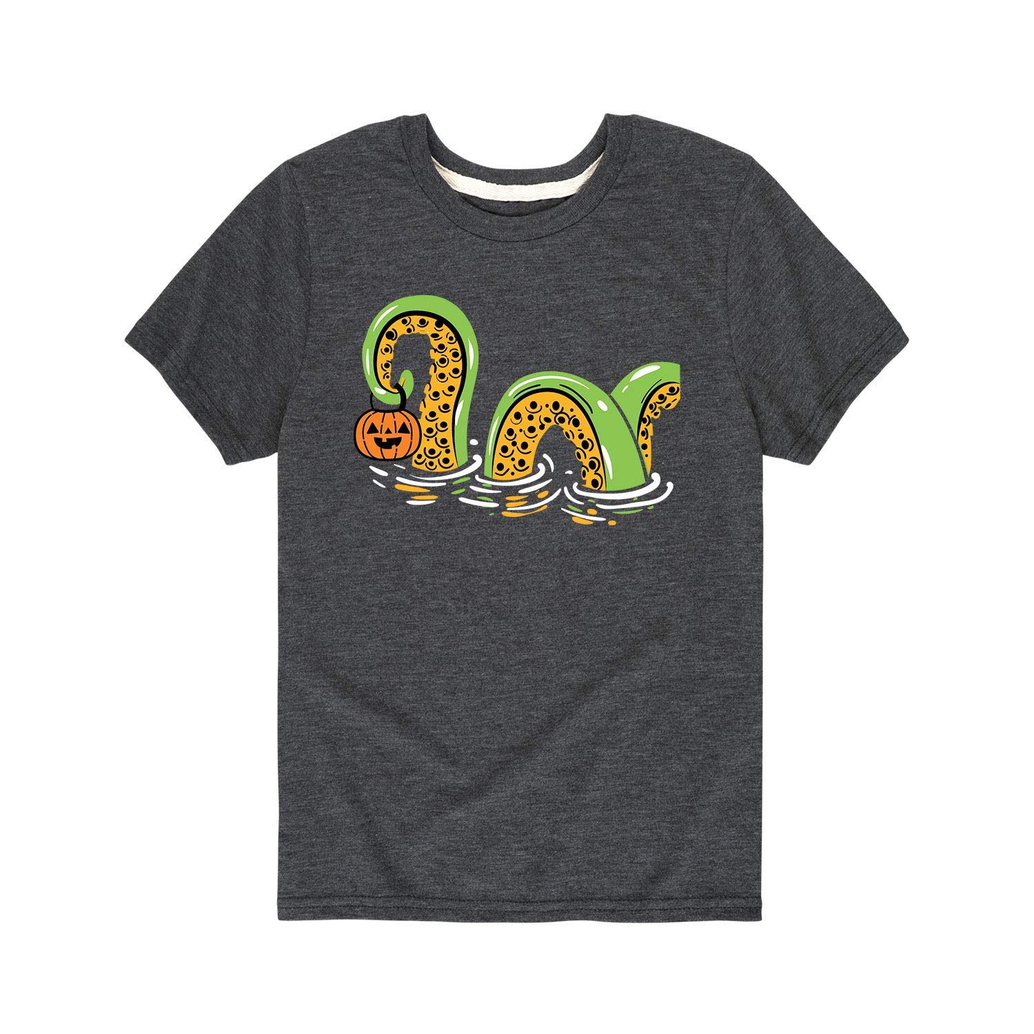 Trendy Youth Short Sleeve Graphic T-Shirt with Tentacles & Candy Basket Design - Perfect for Casual Wear, Parties, and Gifts