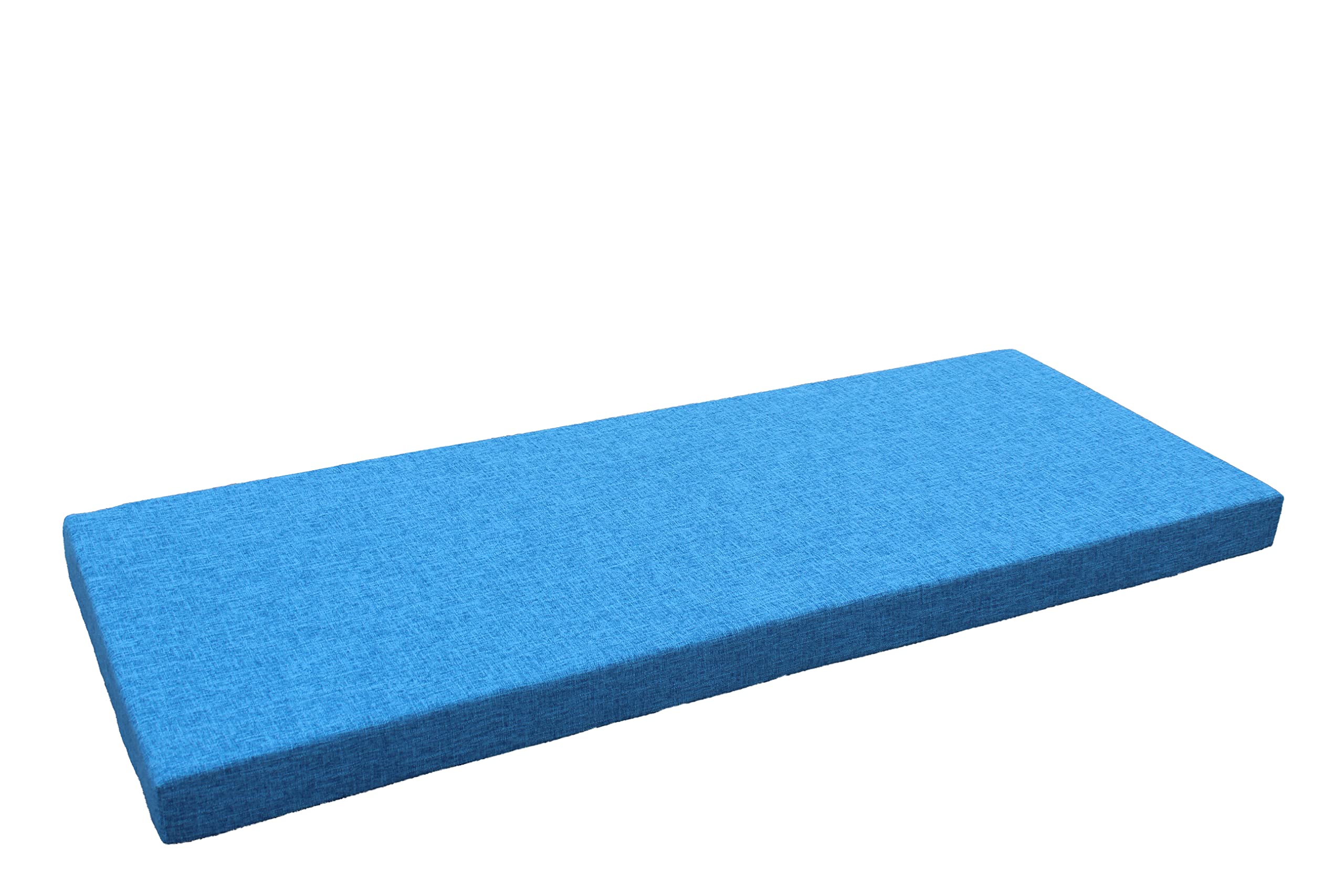 Custom Size Bench Cushion - Thick Upholstery Foam Bay Window Seat Cushion & Long Chair Cushion for Indoor/Outdoor Sofa, Patio Furniture (Mid Blue) - Perfect for Reading Nooks, Sunrooms & Cozy Window Seats