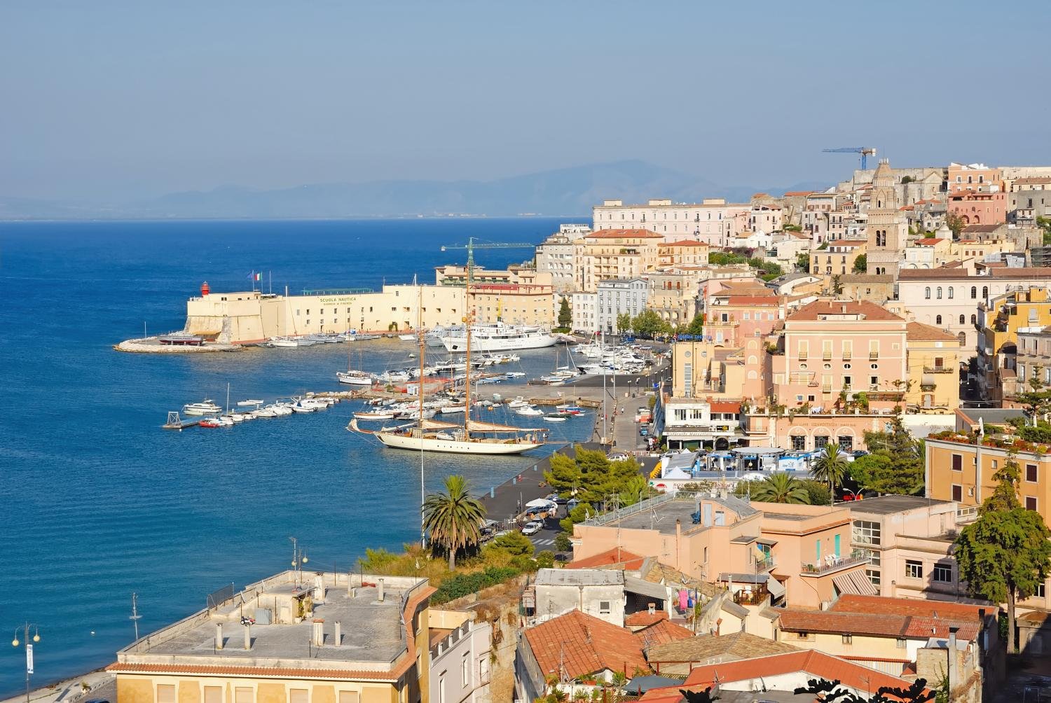 Wallmonkeys Peel and Stick Wall Mural - City of Gaeta Italy Landscape (72