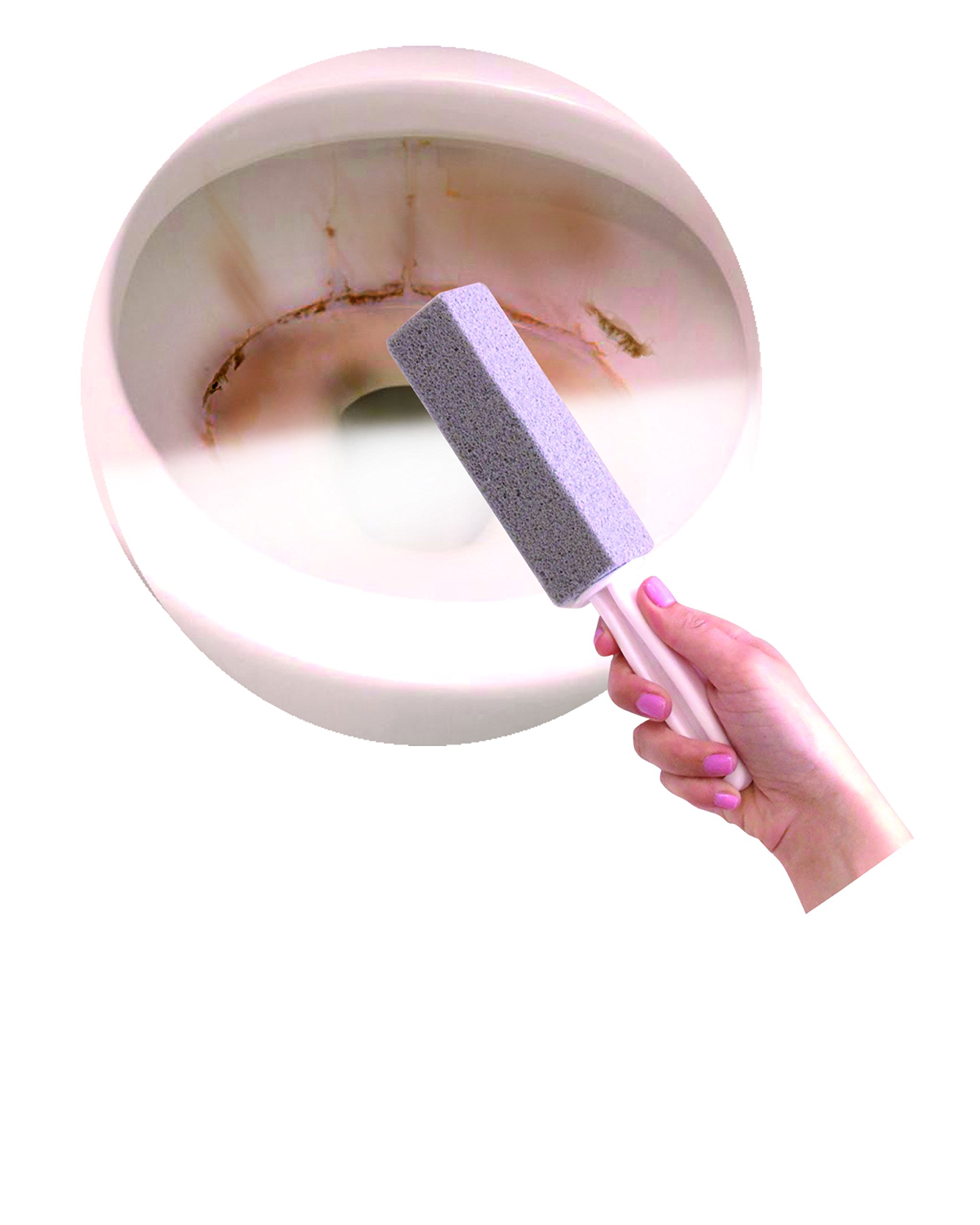Spark Innovators RingX Natural Pumice Stone Toilet Bowl Cleaner - Effective Hard Water Stain Remover for Bathroom & Kitchen - Safe for Porcelain & Ceramic - Ideal for Home Cleaning & Maintenance