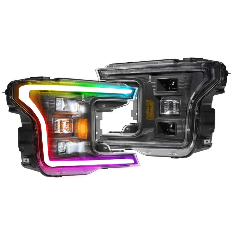 Ford F-150 Multicolor Flow Series LED Headlights (2018-2020) | XB Hybrid Morimoto - Upgrade Your Truck Lighting for Night Driving & Off-Road Adventures