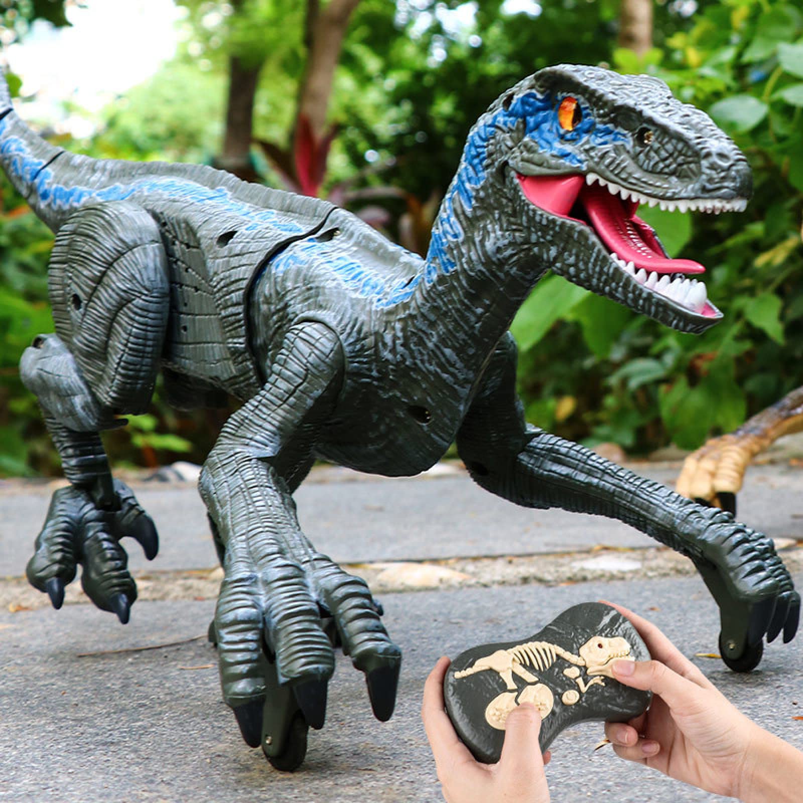 Remote Control Dinosaur Toy for Kids - 2.4GHz RC Walking & Roaring T-Rex Robot with LED Lights | Realistic Dinosaur Toy Gift for Boys & Girls | Birthday Party, STEM Learning & Indoor Outdoor Play