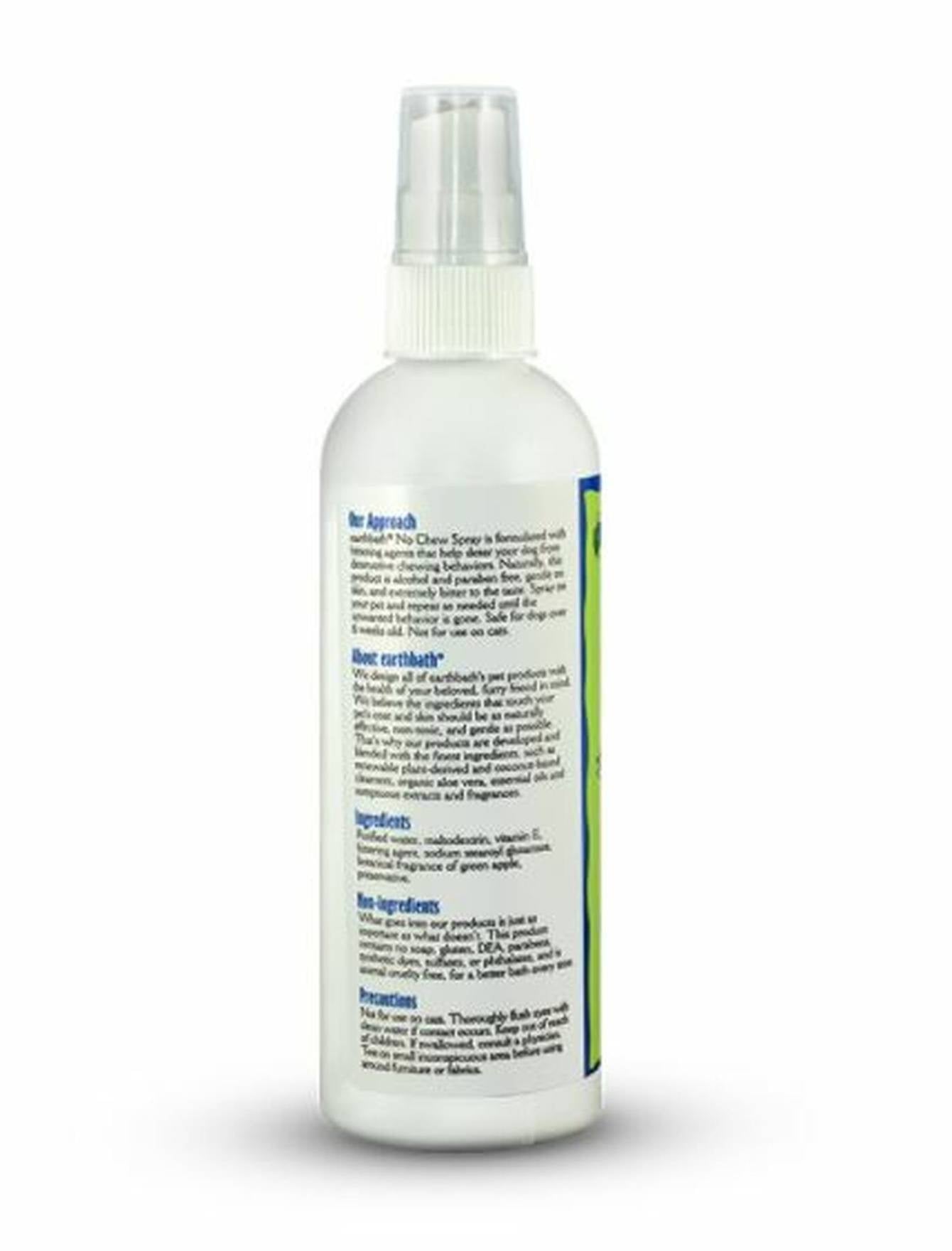 Earthbath Bitter Apple No Chew Spray for Dogs - 8oz (237ml) | Stop Chewing & Licking | Safe Training Aid for Furniture, Shoes & Wires | Puppy Teething Solution