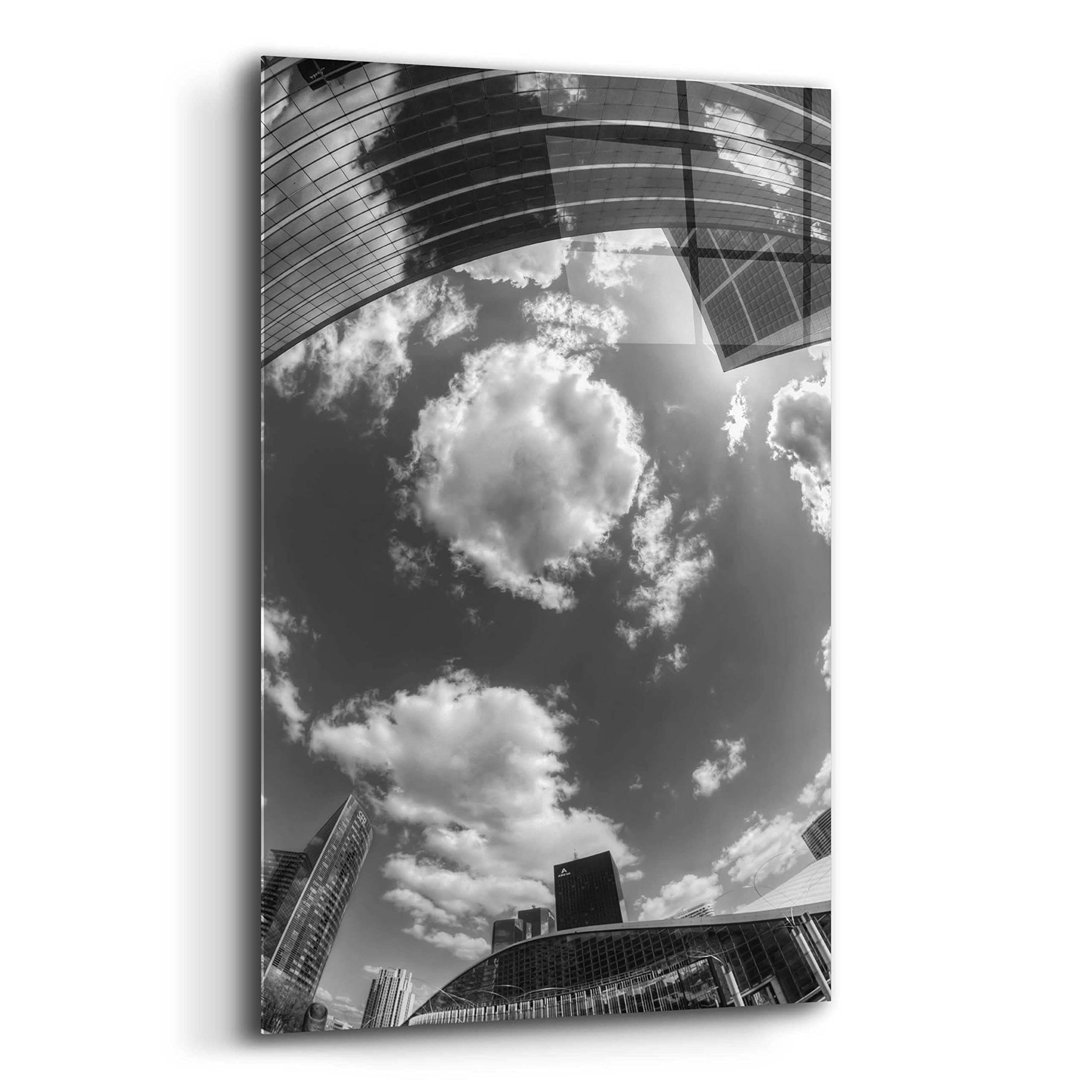 Urban Sky II by Sebastien Lory - Modern Acrylic Glass Wall Art Painting 16x24 Inches - Perfect for Living Room, Bedroom & Office Decor