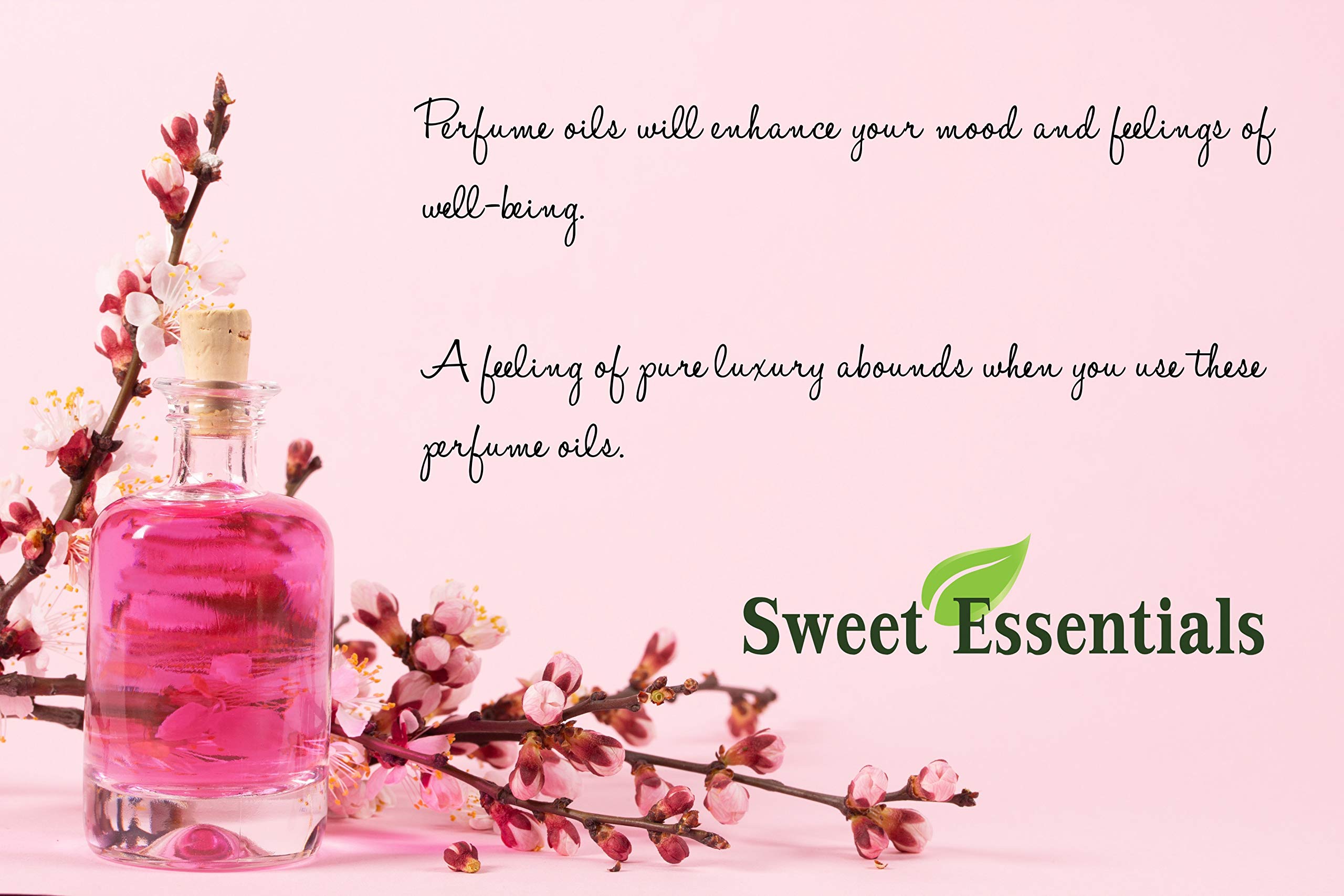 Sweet Essentials HAPPY Perfume Oil for Women - 2oz Organic Fragrance Oil, Alcohol-Free & Preservative-Free Body & Hair Mist - Perfect for Daily Wear, Date Nights & Special Occasions
