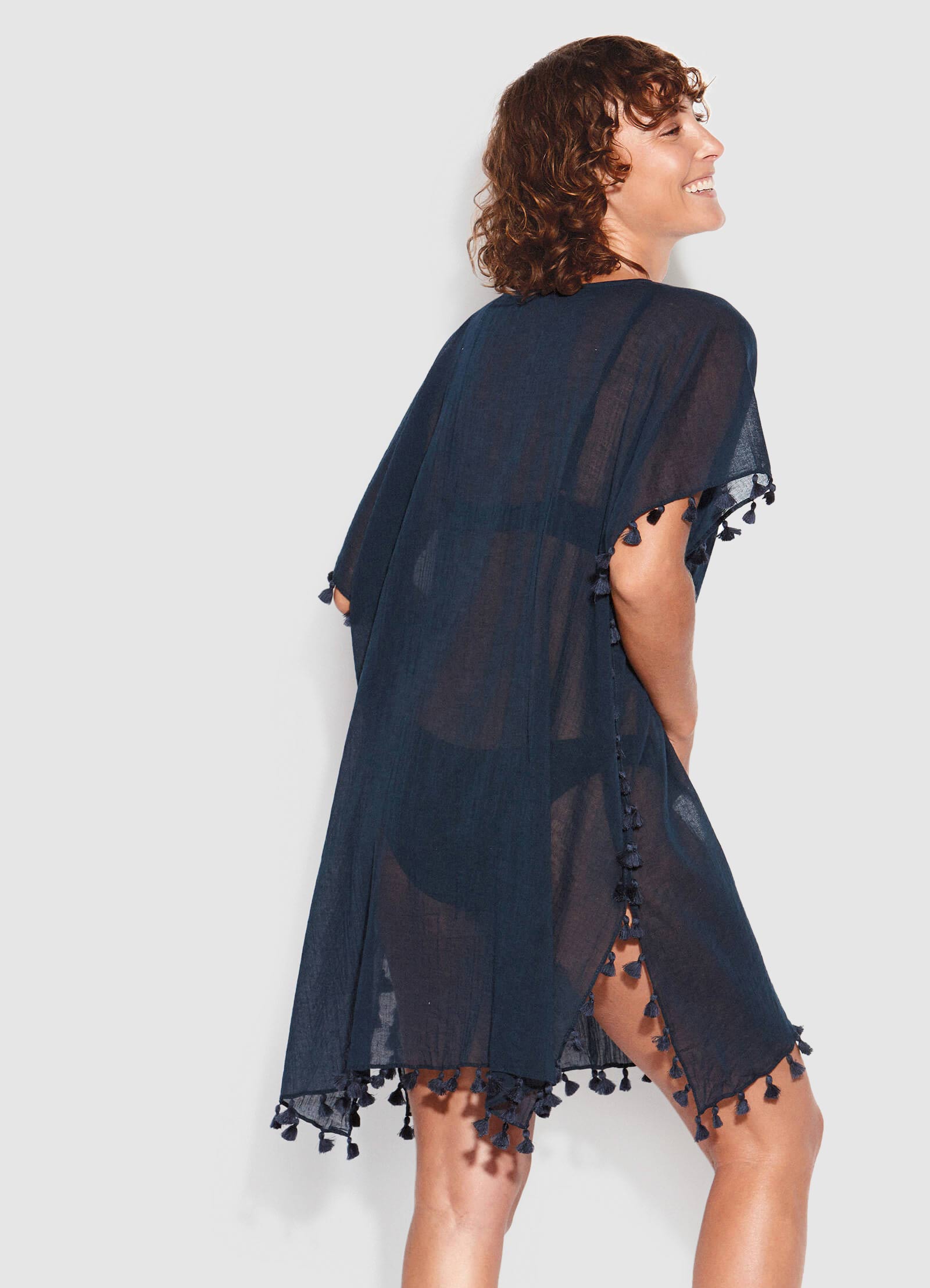 Amnesia Kaftan Dress - Flowy Boho Maxi Dress with Indigo Print | Perfect for Beach Vacations, Summer Parties & Boho Fashion Lovers