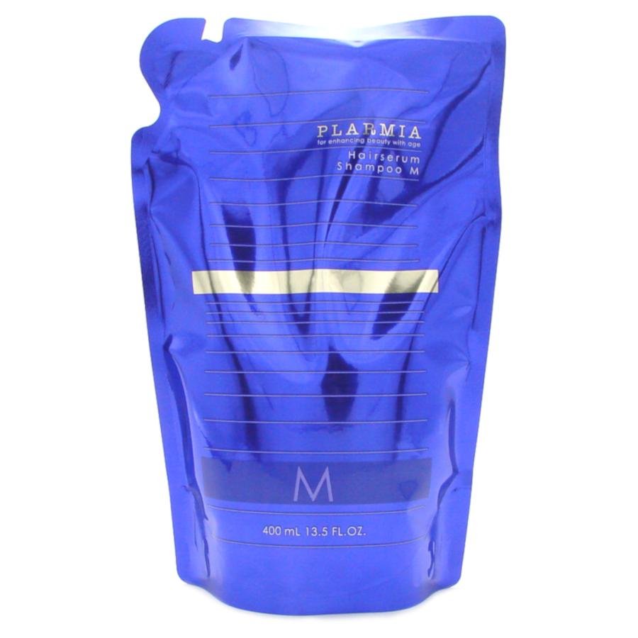 Milbon Plarmia Hair Serum Shampoo M for Dry & Stiff Hair - 400ml Moisturizing & Repairing Shampoo for Damaged Hair - Perfect for Daily Hair Care & Salon-Quality Results at Home