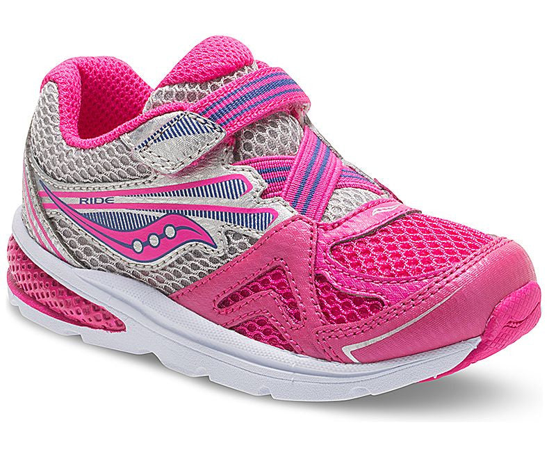 Saucony Ride 9 Toddler Running Shoes - Lightweight Pink Sneakers for Kids, Girls & Boys - Perfect for School, Playground & Daily Activities
