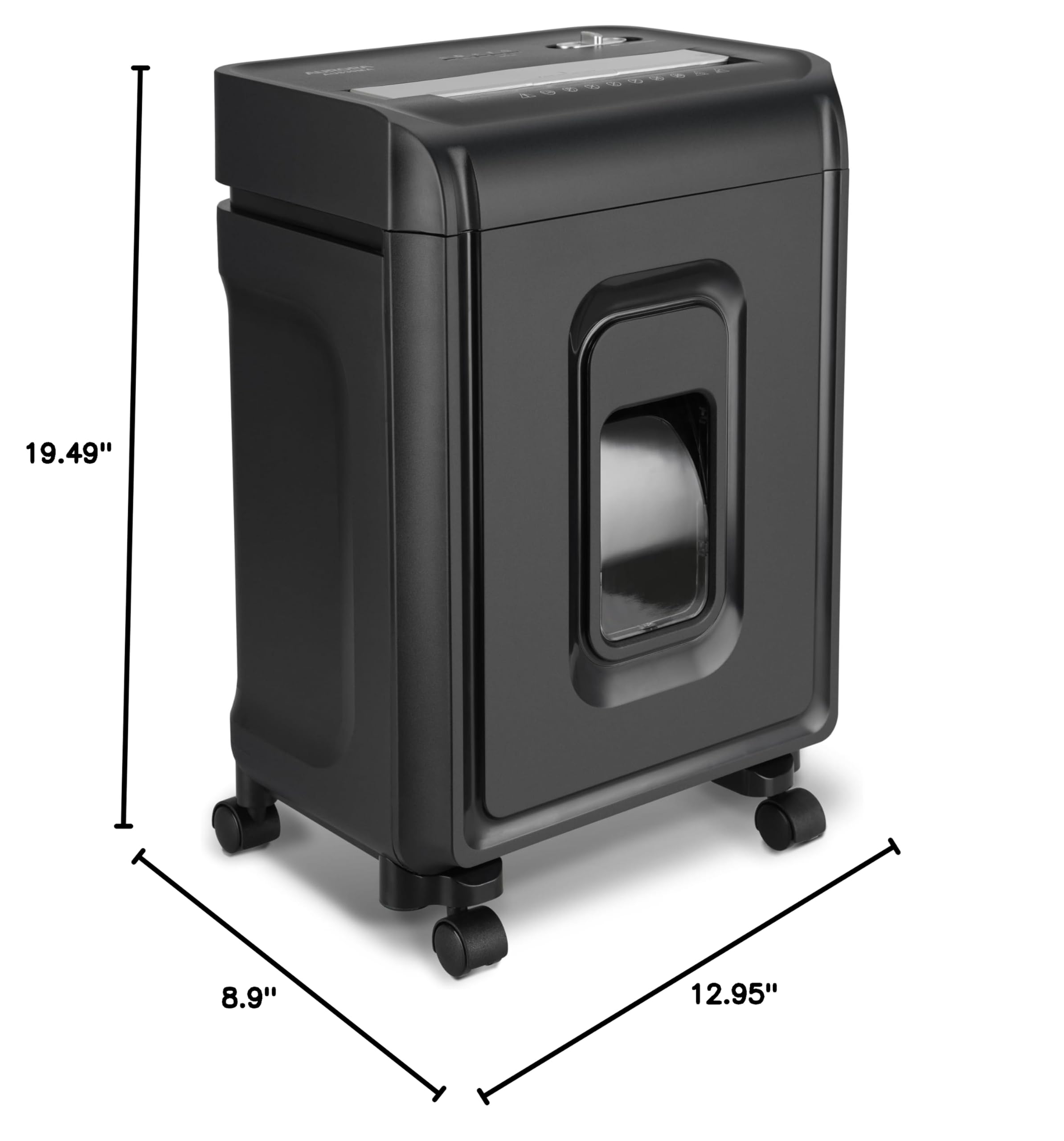 Aurora AU830MA High-Security P-5 Micro-Cut Paper Shredder - 8-Sheet Capacity, Credit Card Shredding, 20-Minute Runtime | Perfect for Home Office, Small Business & Document Security