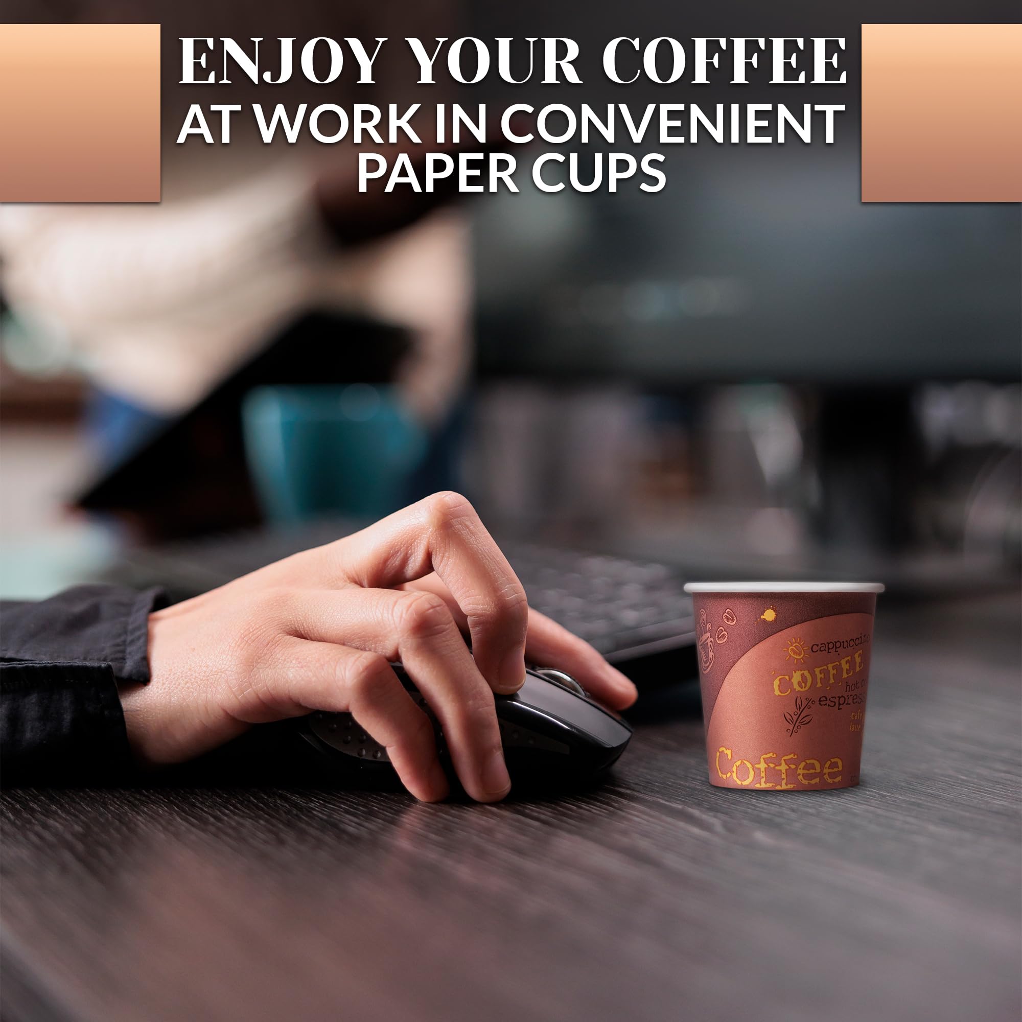 200-Pack 3 oz Disposable Espresso Cups - Sturdy Paper Coffee Cups for Hot Drinks, Compact & Durable for Coffee, Tea, Hot Chocolate | Eco-Friendly & Leak-Proof | Perfect for Home, Office, Cafes, Events & Travel | Great for Morning Coffee, Afternoon Tea & Entertaining Guests