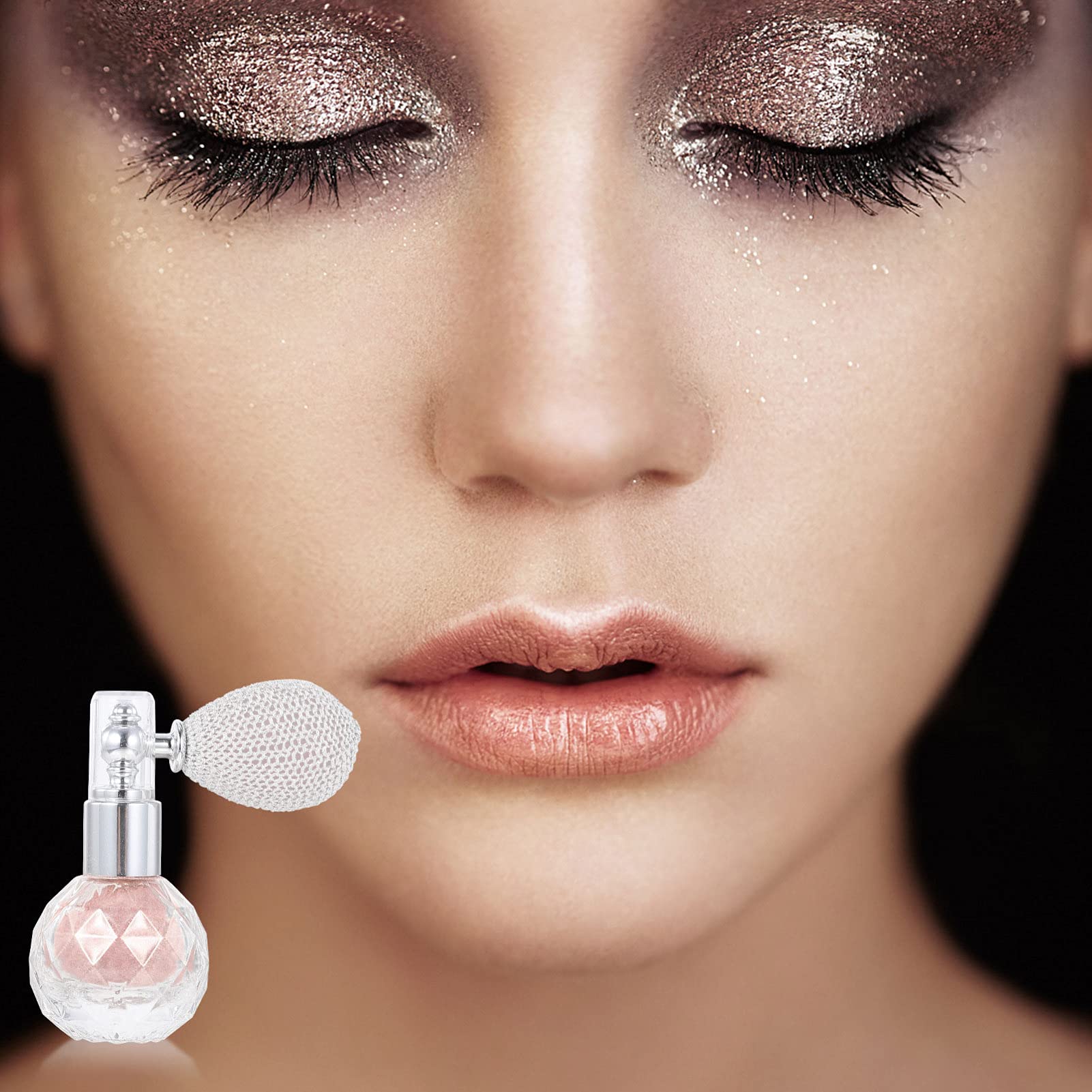 Uonlytech Shimmer Sparkle Pressed Spray Body Highlighter - Glitter Makeup Powder for Face, Body, Hair & Nails | Women & Men | Perfect for Parties, Festivals & Special Occasions
