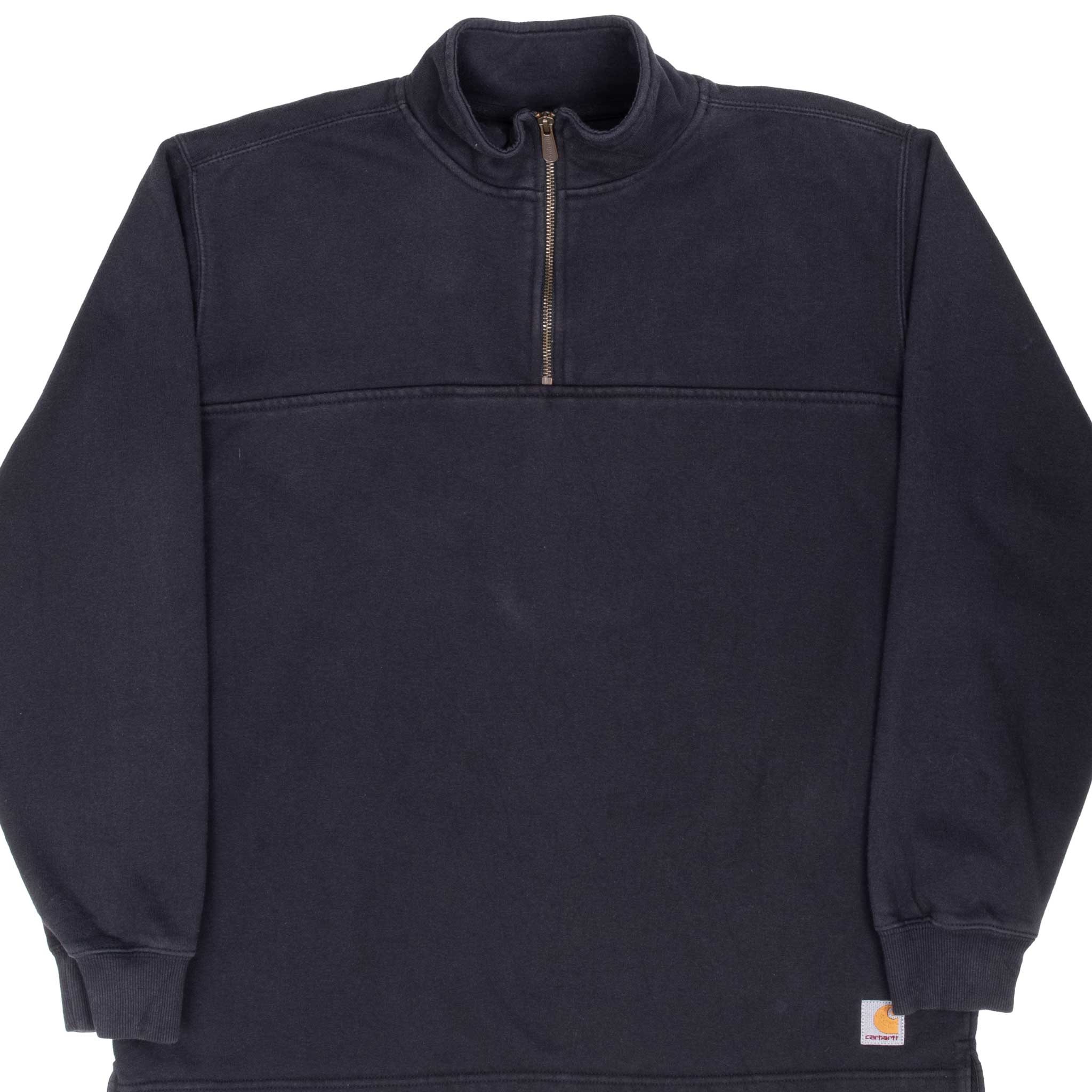 Vintage Carhartt Black Quarter Zip Sweatshirt Medium 2000s - Men's Workwear & Casual Pullover for Outdoor Activities and Everyday Wear