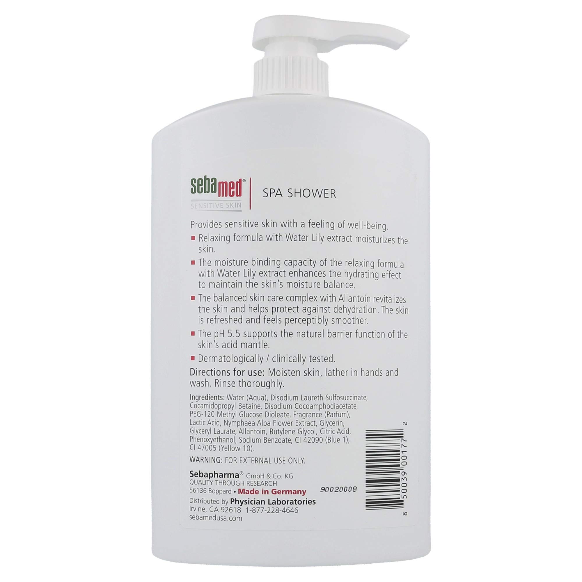 Sebamed pH 5.5 Hydrating Body Wash with Water Lily Extract - 33.8 fl oz (1 Liter) | Gentle Shower Gel for Dry, Sensitive Skin | Spa-Like Relaxing Fragrance for Daily Use & Stress Relief