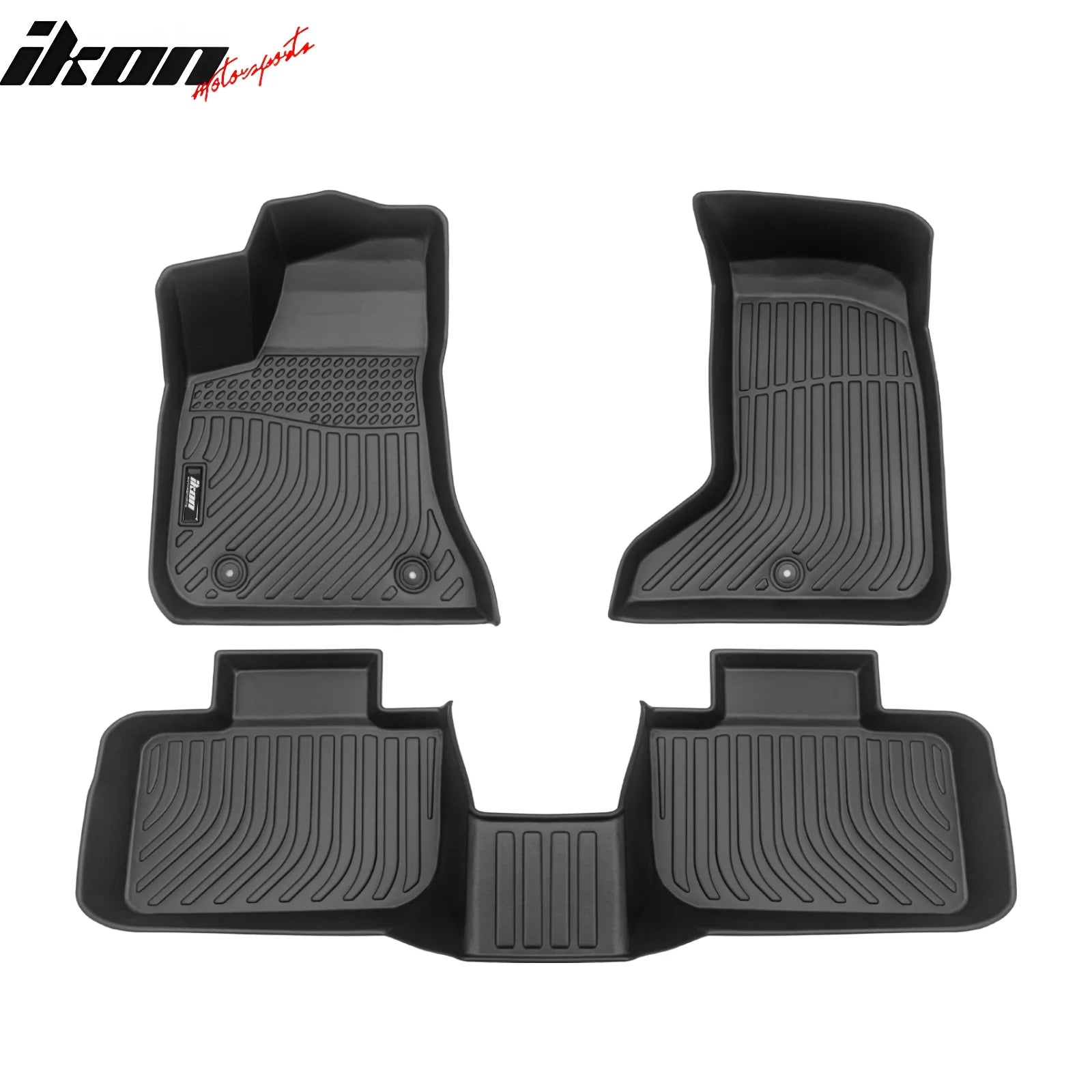 Custom 3D Molded All-Weather Floor Mats for 2011-2023 Dodge Charger AWD & Chrysler 300 AWD - Black TPE Thermo Plastic Elastomer Liners - Front & Rear 3-Piece Set - Perfect for Daily Commuting, Road Trips & Winter Protection