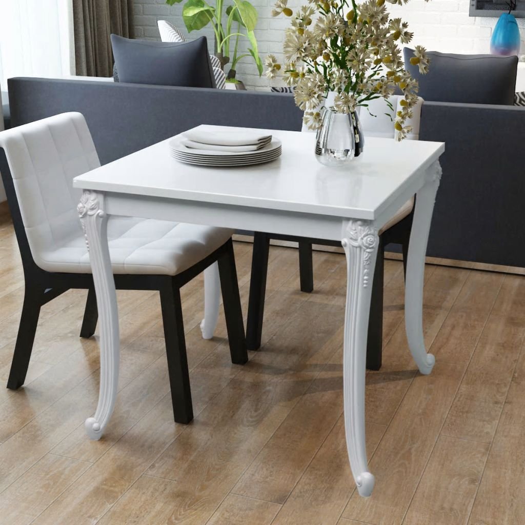 Unfade Memory High Gloss White Dining Table - 31.5