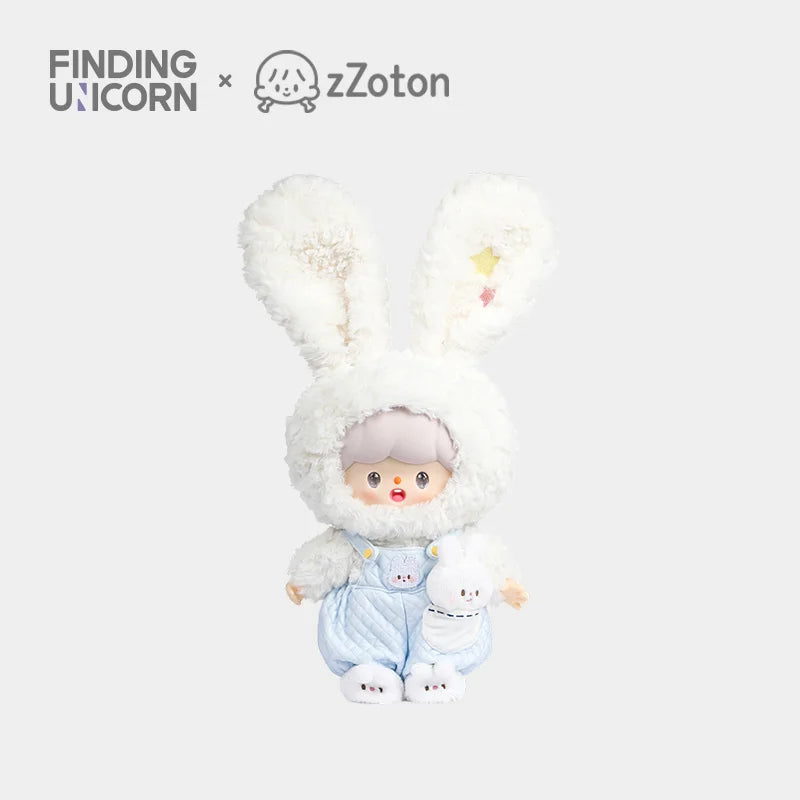 NEWF.UN zZoton Vinyl Plush Goodnight Bunny Stuffed Animal - Ultra Soft Cuddly Toy for Babies & Kids, Perfect for Bedtime, Nursery Decor, and Gift Giving