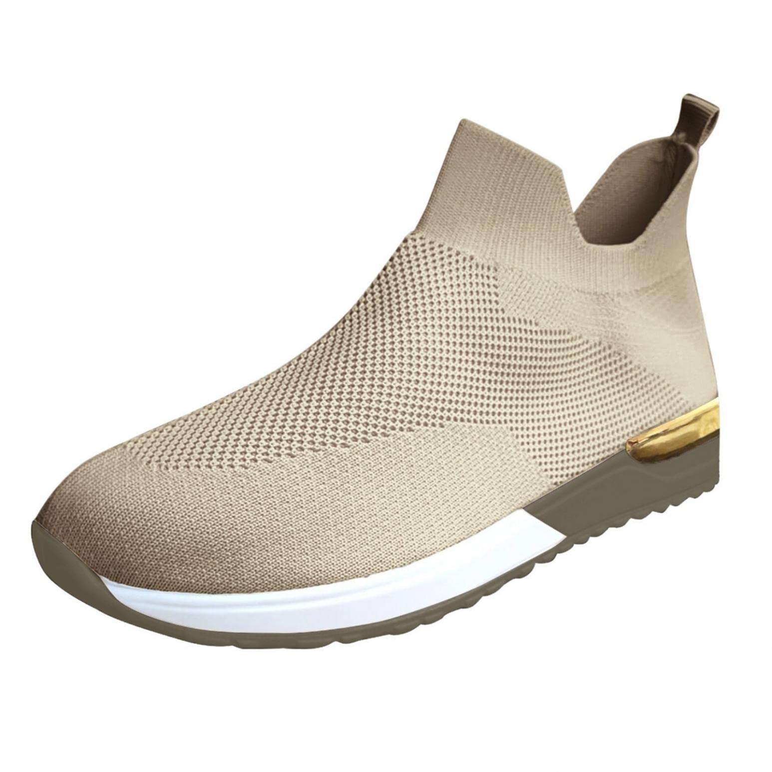 GOGOTY Women's Orthopedic Slip-On Walking Shoes with Arch Support - Air Cushion Comfort Knit Casual & Formal Shoes for Work, Travel & Everyday Wear