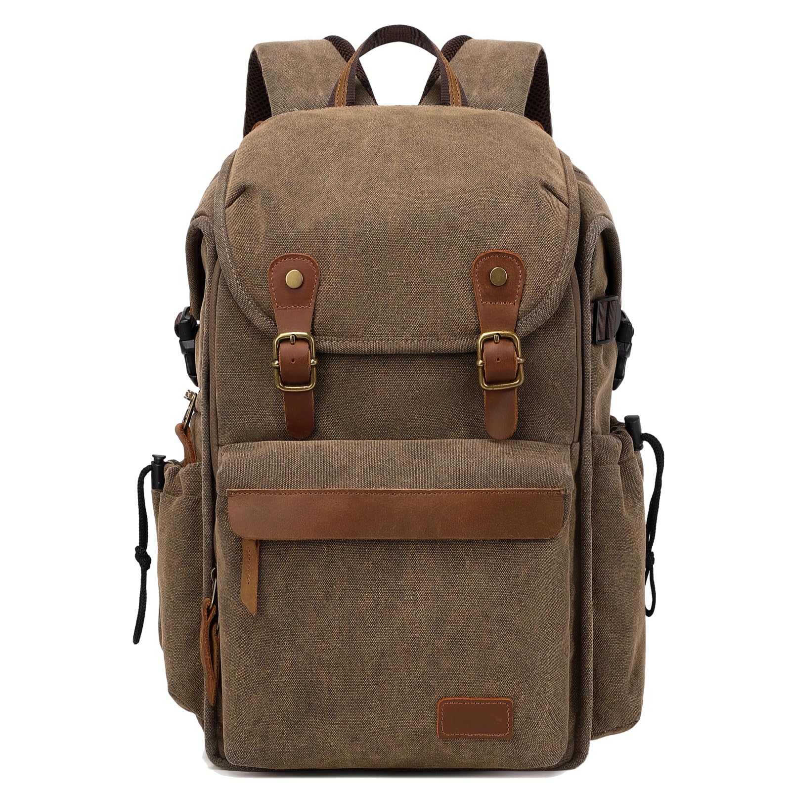 Professional Camera Backpack for DSLR & Drone - Large Capacity Waterproof Canvas Photography Bag (Coffee) - Perfect for Travel, Hiking & Outdoor Photography