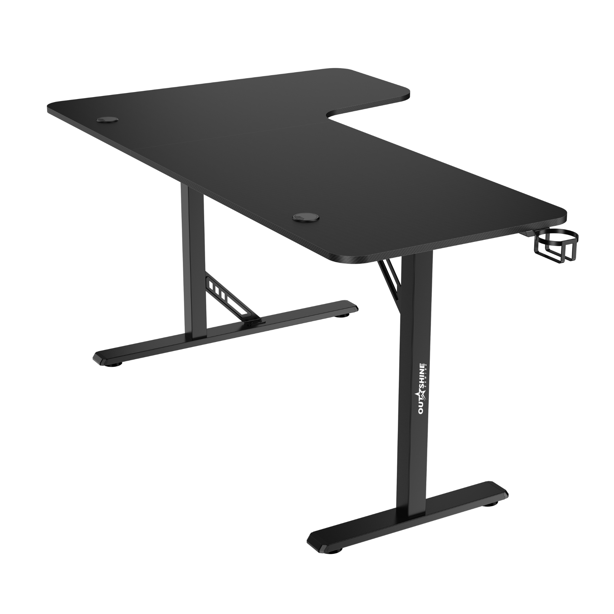 Citadel Gaming Desk V2 - 160cm Wide L-Shaped Computer Desk for PC Gamers | Ergonomic Home Office Setup with Cable Management | Perfect for Streaming & Esports