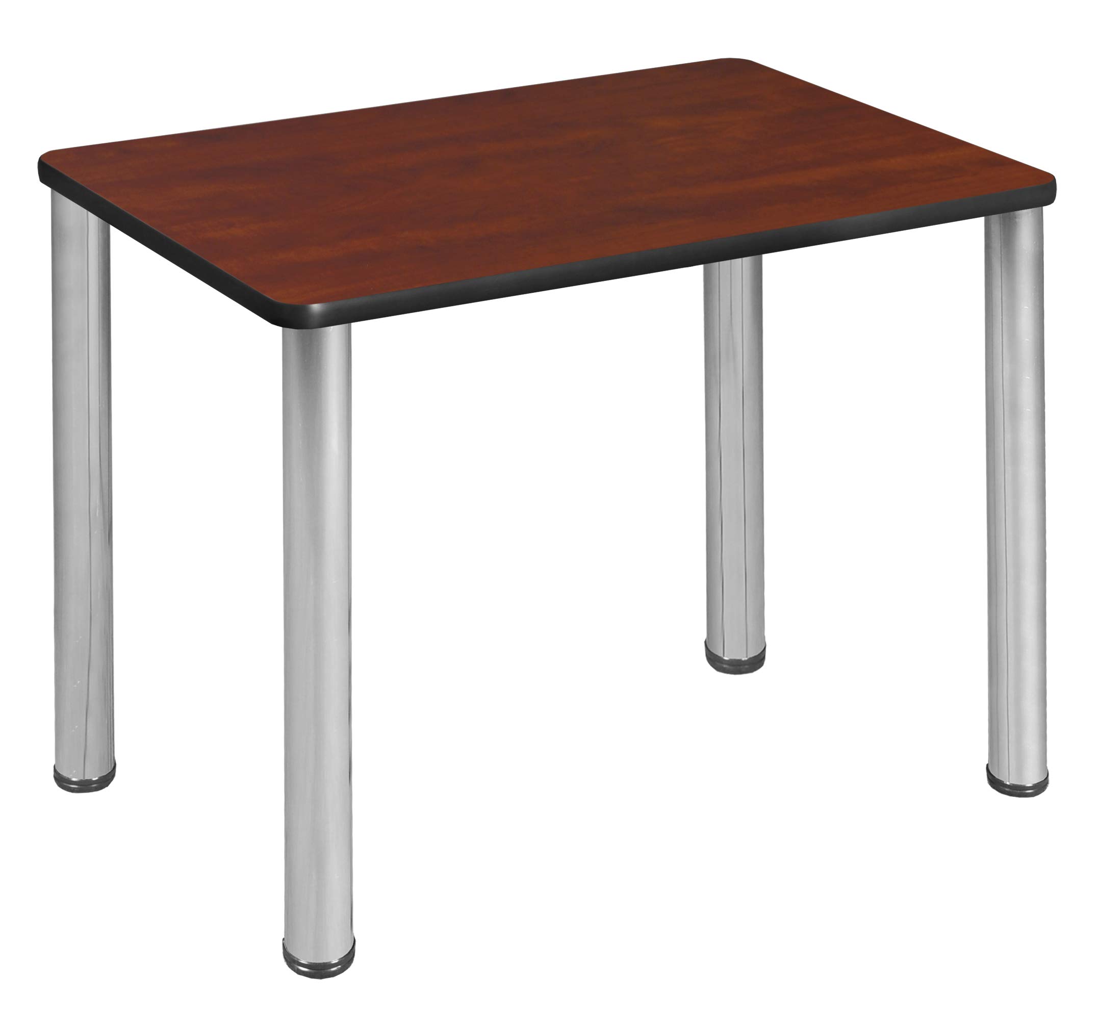 Regency Rectangular School Desk 18x26 Inches - Cherry Finish with Chrome Legs - Perfect for Classrooms, Home Study & Office Workspaces