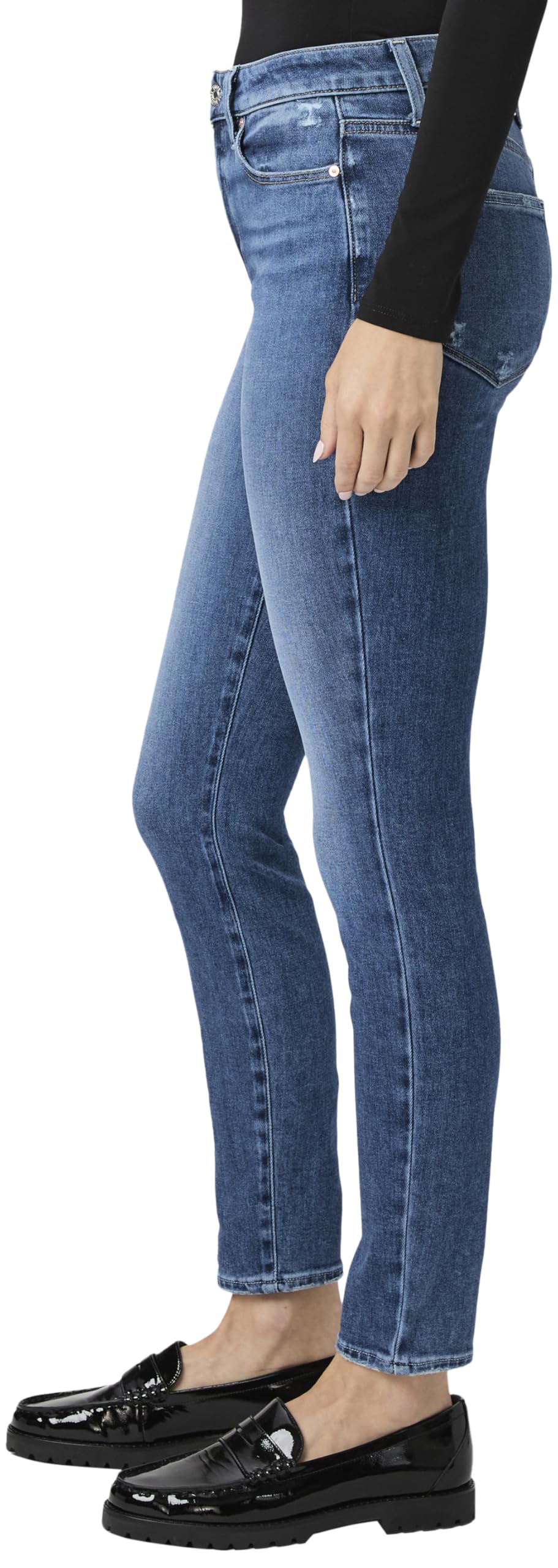 PAIGE Women's Hoxton High-Rise Ankle Jeans - Slim Fit Stretch Denim for Casual & Work Outfits | Perfect for Everyday Wear & Office Style