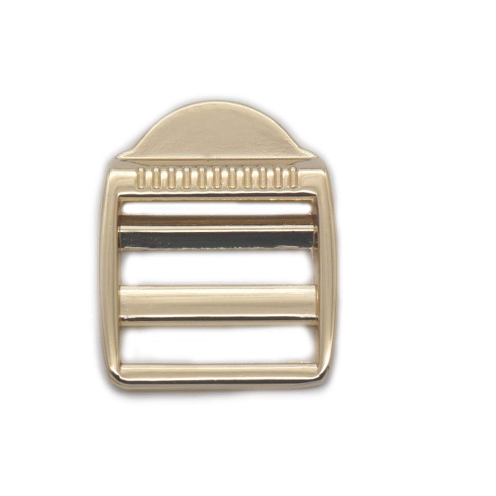 5 Pcs 20mm Adjustable Triglide Buckles for Suspenders, Bags, Belts & DIY Leather Straps - Light Gold - Perfect for Crafting, Outdoor Gear & Fashion Accessories
