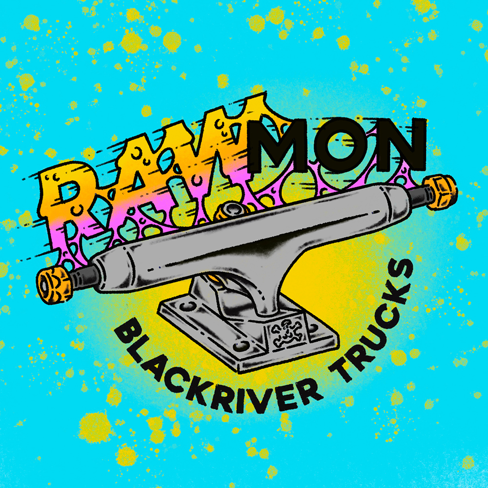 Blackriver Fingerboard 3.0 RAWmon Trucks - Ramon Angelow Signature Fingerboard Skateboard for Tricks and Practice | Perfect for Skateboard Enthusiasts and Collectors
