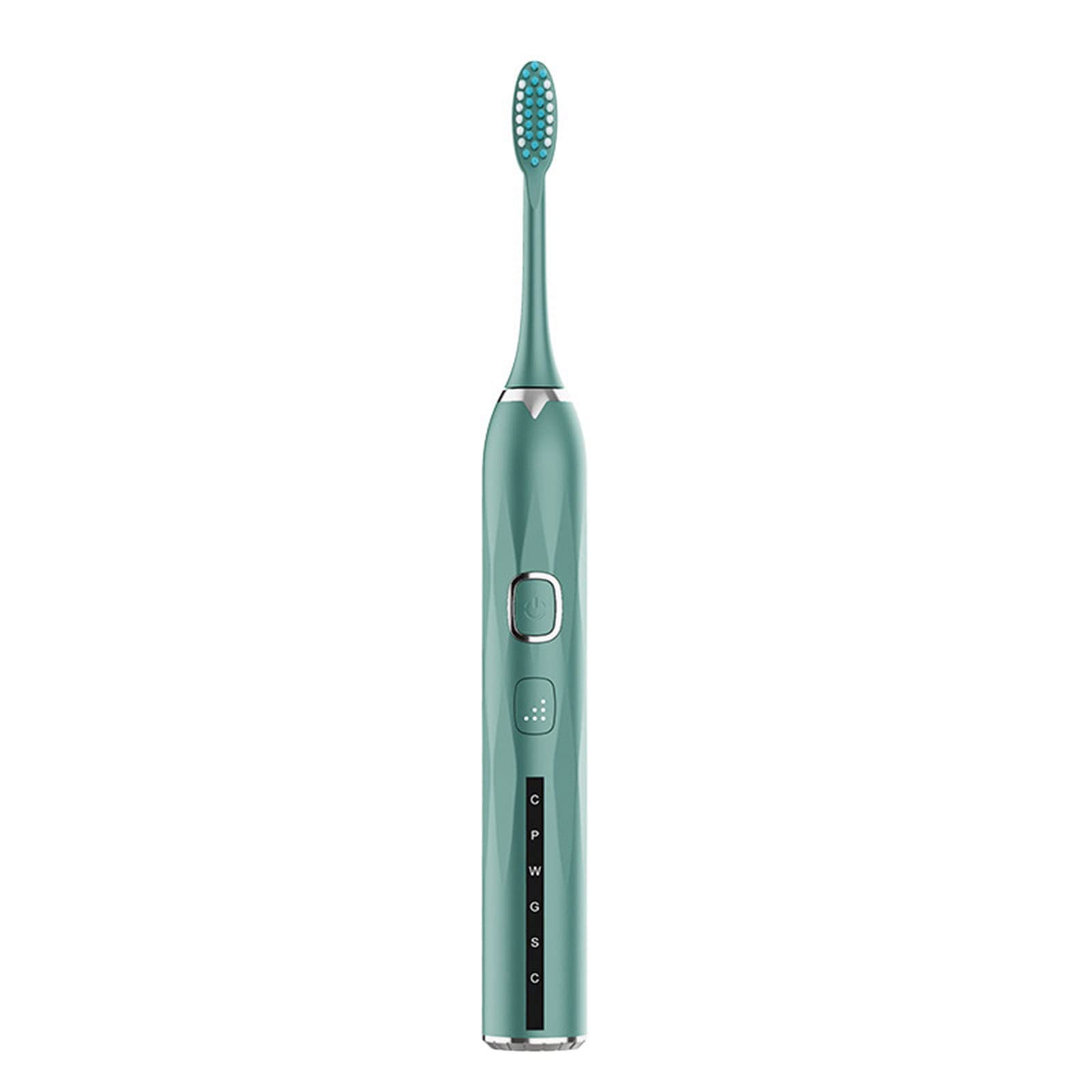 Sonic Electric Toothbrush for Adults - 5 Cleaning Modes, Smart Timer, USB Rechargeable with 2 Replacement Brush Heads - Perfect for Travel, Home & Office Use (Green)