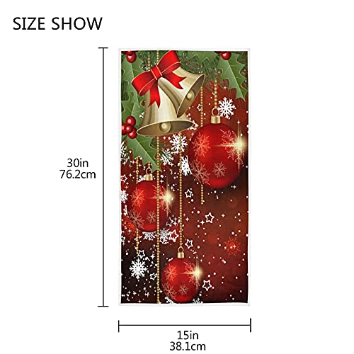Premium Red Christmas Hand Towels - Soft Holiday Snowflake Washcloths (30x15 Inches) for Kitchen, Bathroom, Guest Hotel & Spa Decor - Perfect for Winter Home Decor, Holiday Parties & Festive Gifting