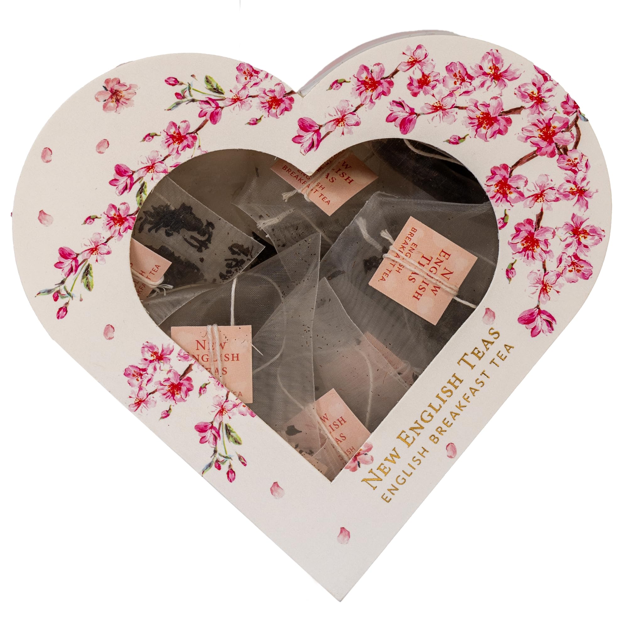 Premium Heart-Shaped English Breakfast Tea Gift Box - 10 Luxury Teabags for Romantic Occasions, Anniversaries & Gifts