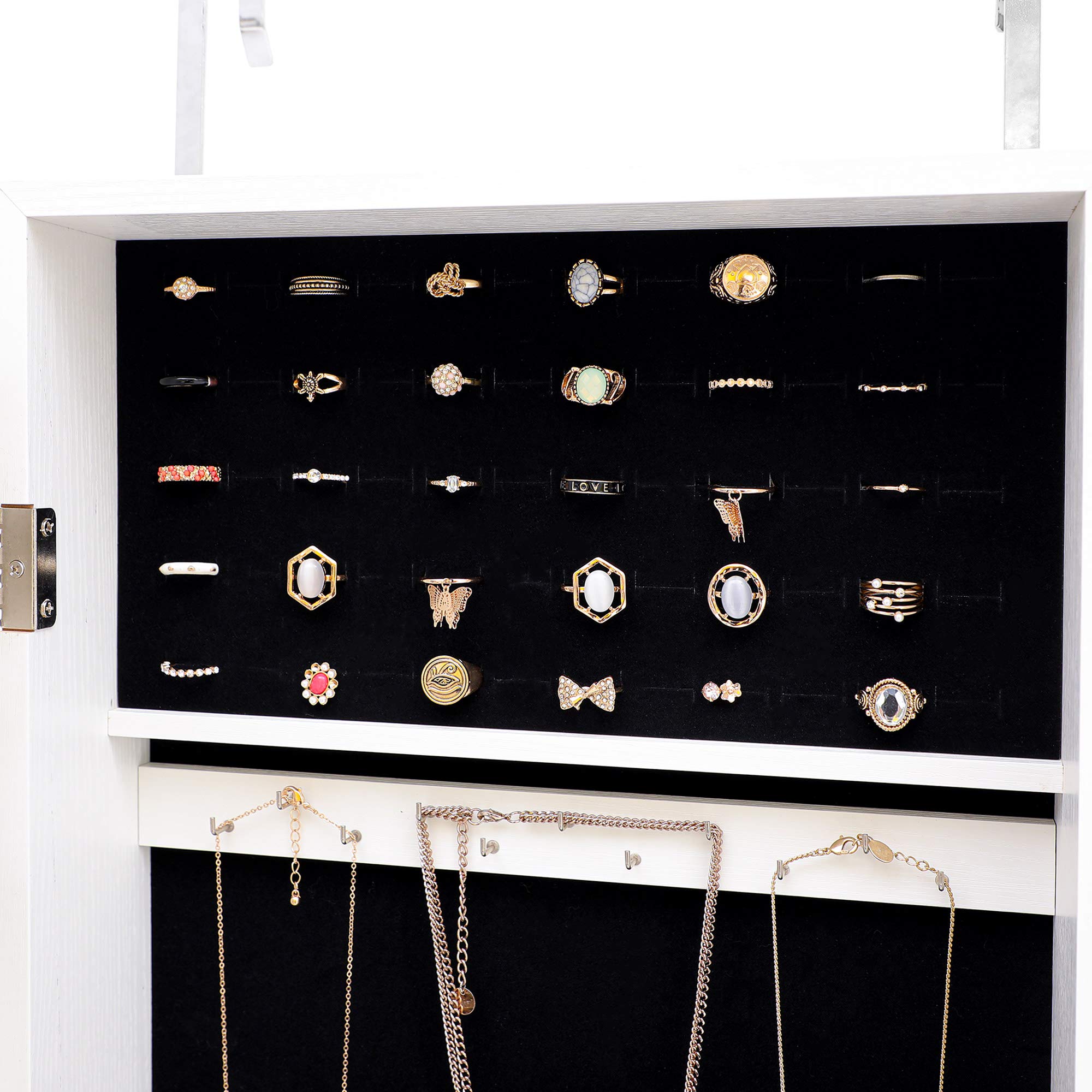 Fashion Jewelry Storage Mirror Cabinet - Door & Wall Mount for Bedroom
