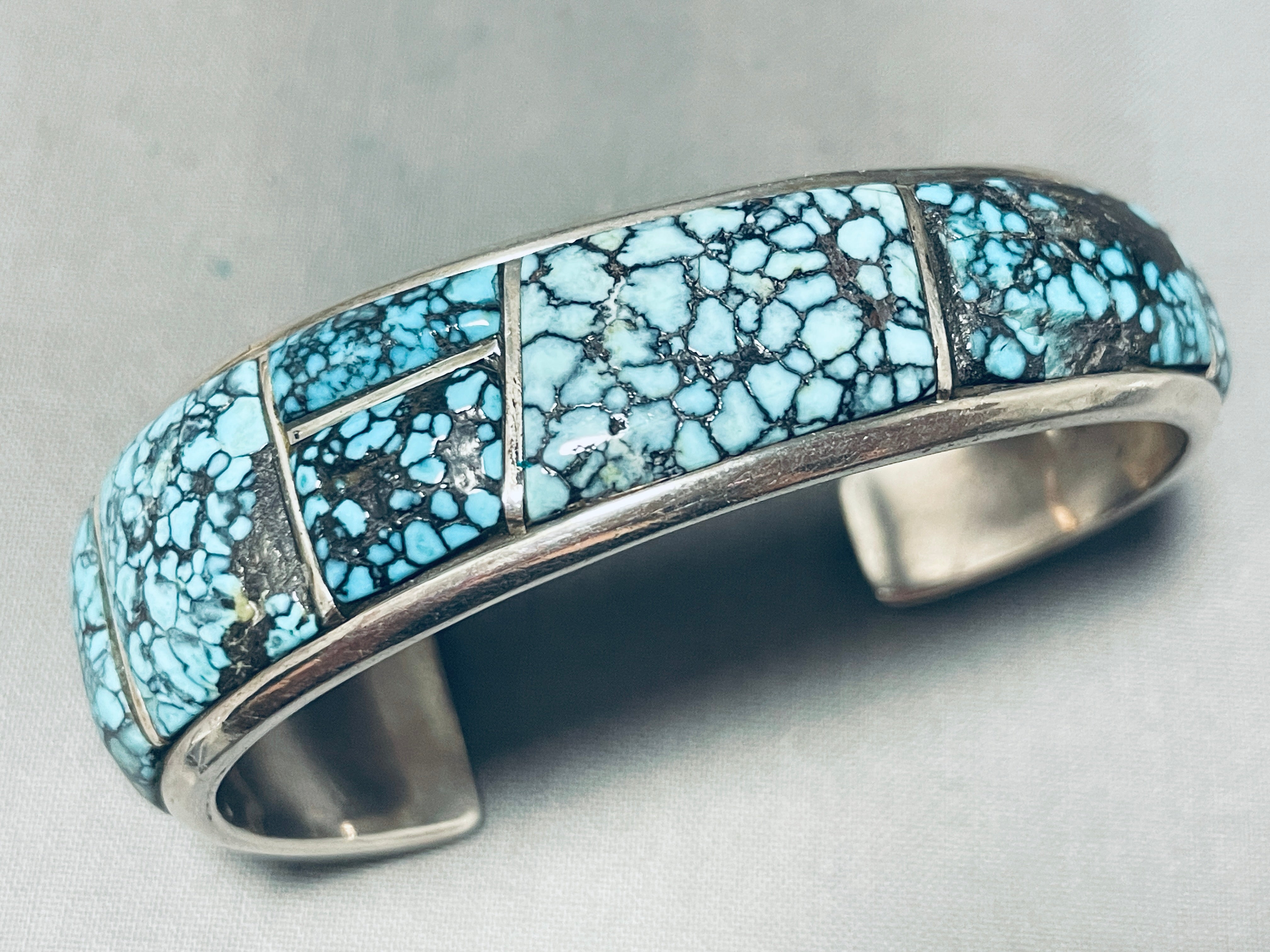 Vintage Navajo Lone Mountain Turquoise Sterling Silver Bracelet - Handmade Native American Jewelry for Women - Perfect for Boho, Western & Festival Fashion