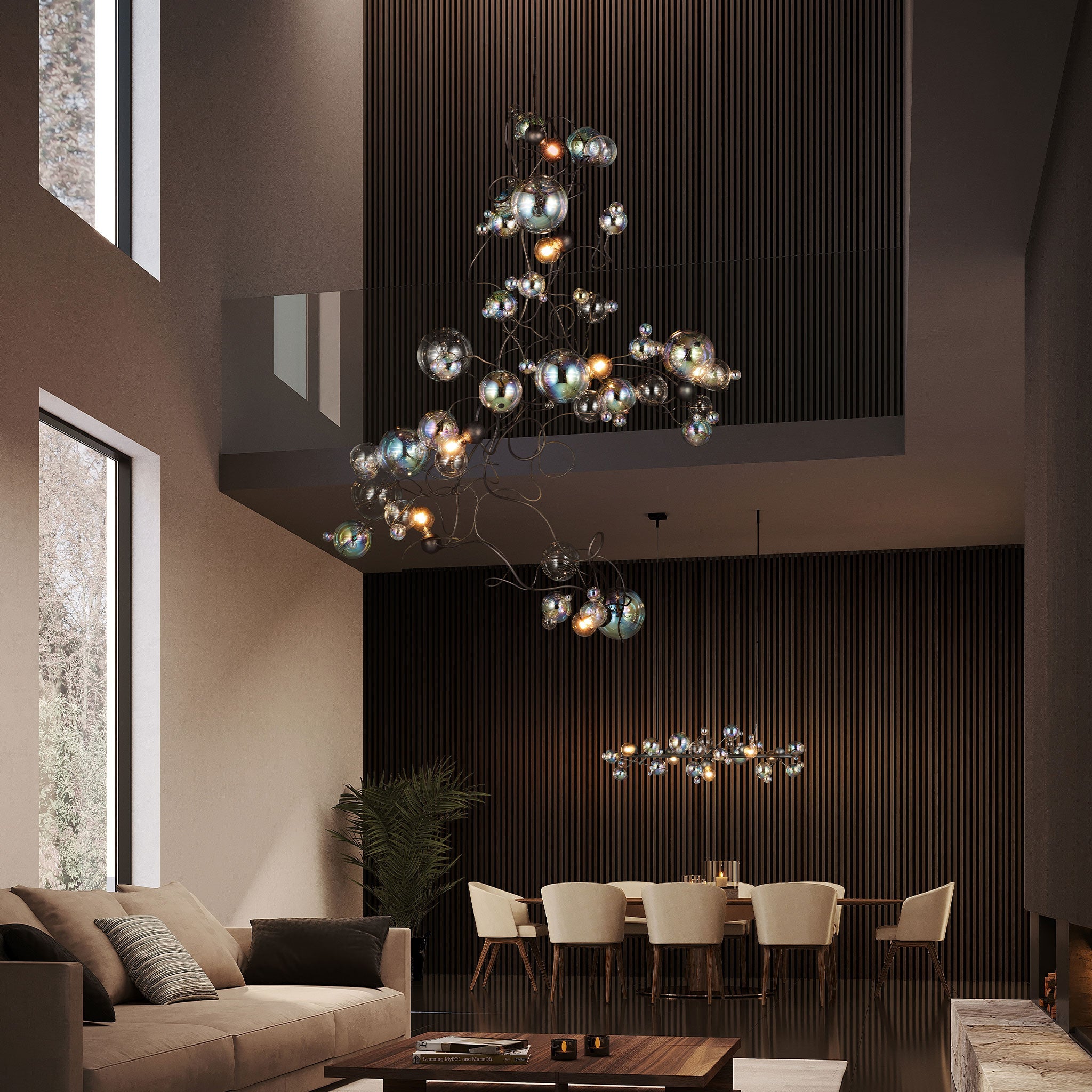 Bubbles Swirl Sculptural Object - Modern Art Decor for Home & Office - Perfect for Living Room, Bedroom, or Desk Display