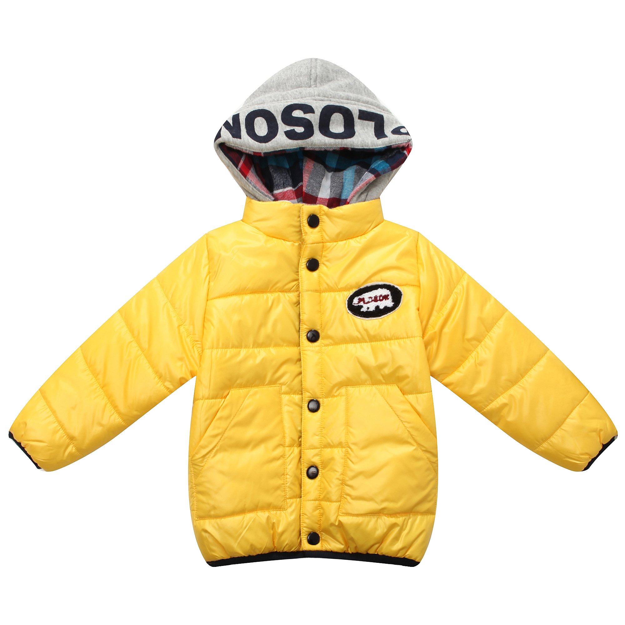 Richie House Boys' Letter Patch Jacket - Stylish & Warm Outerwear for Kids - Perfect for School, Playdates & Outdoor Adventures