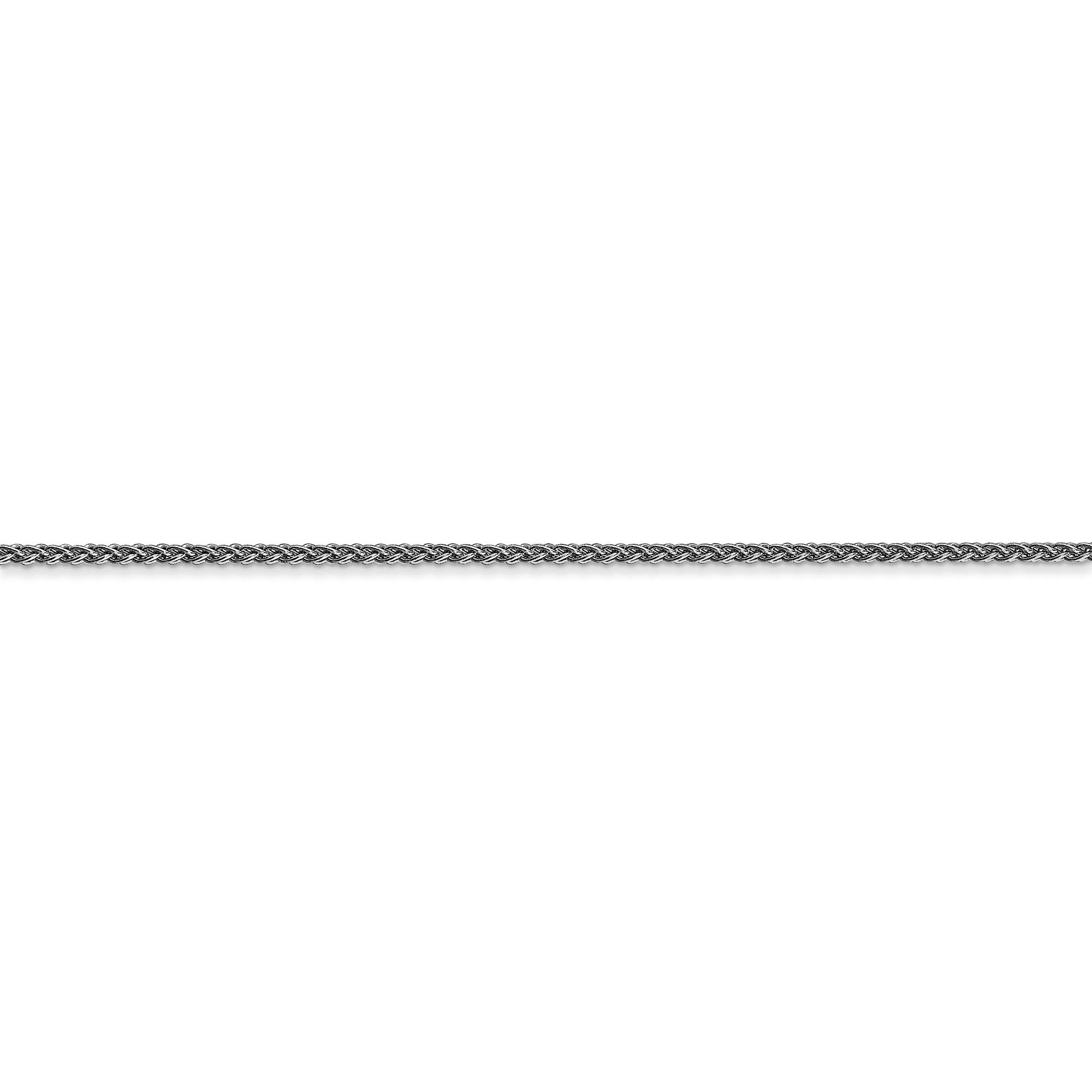 10K White Gold 1.25mm Solid Polished Spiga Chain Necklace - 20 Inch Length - Durable & Elegant Jewelry for Women & Men - Perfect for Everyday Wear, Gifts & Special Occasions