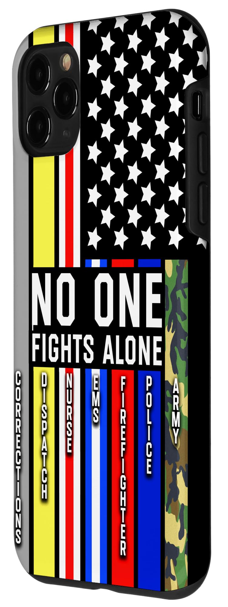 iPhone 11 Pro Case - Thin Line USA Flag Design for Police, Military & Nurses | Durable Protective Cover for Everyday Use & Work Scenarios