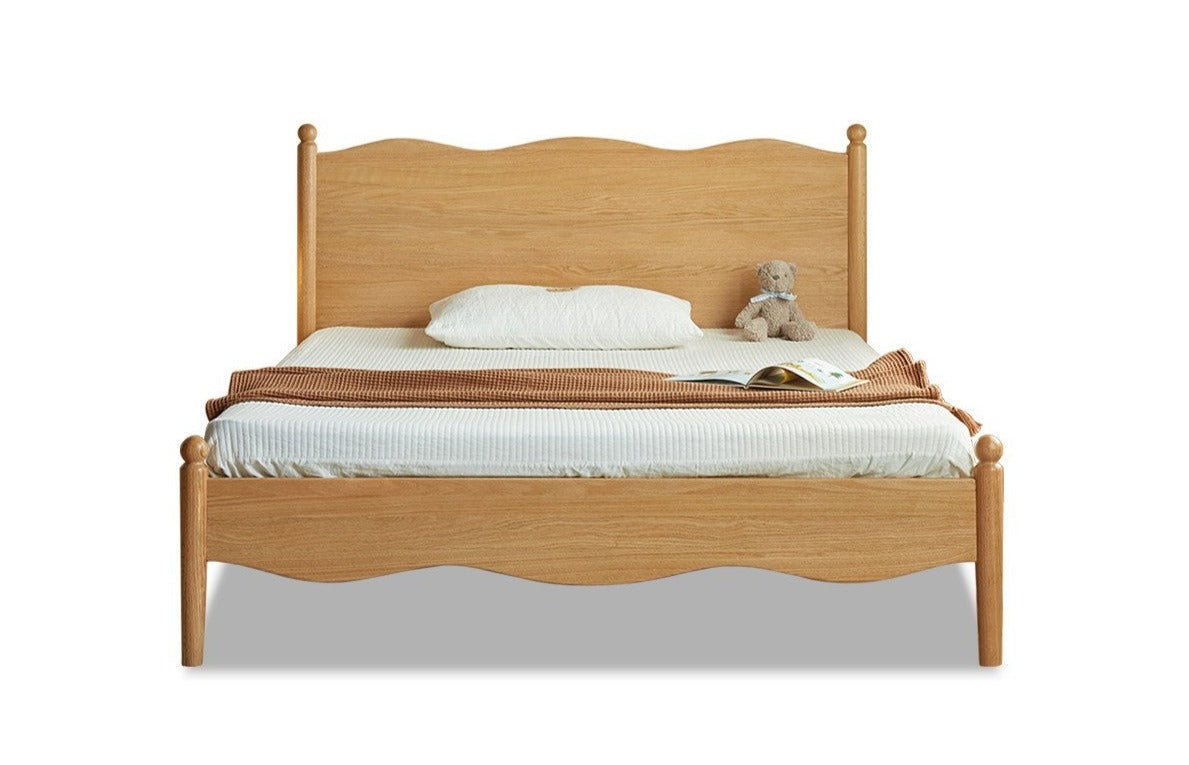 Solid Oak & Beech Wood Children's Bed - Princess Style for Girls & Classic Design for Boys | Durable Kids Bedroom Furniture for Playtime & Sweet Dreams