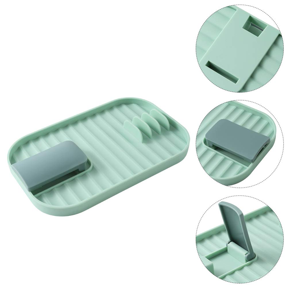 4-Piece Foldable Pot Lid Holder Rack - Space-Saving Kitchen Organizer for Pan Lids & Covers | Durable Plastic Shelving with Earth Tone Design | Perfect for Cabinet, Drawer or Countertop Storage
