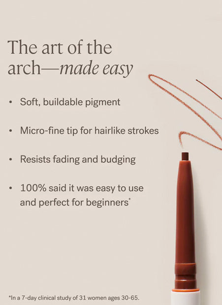 ILIA Beauty In Full Micro Tip Brow Pencil - Ultra Fine Eyebrow Pencil for Natural Looking Brows | Waterproof & Long-Lasting | Perfect for Everyday Makeup & Professional Use