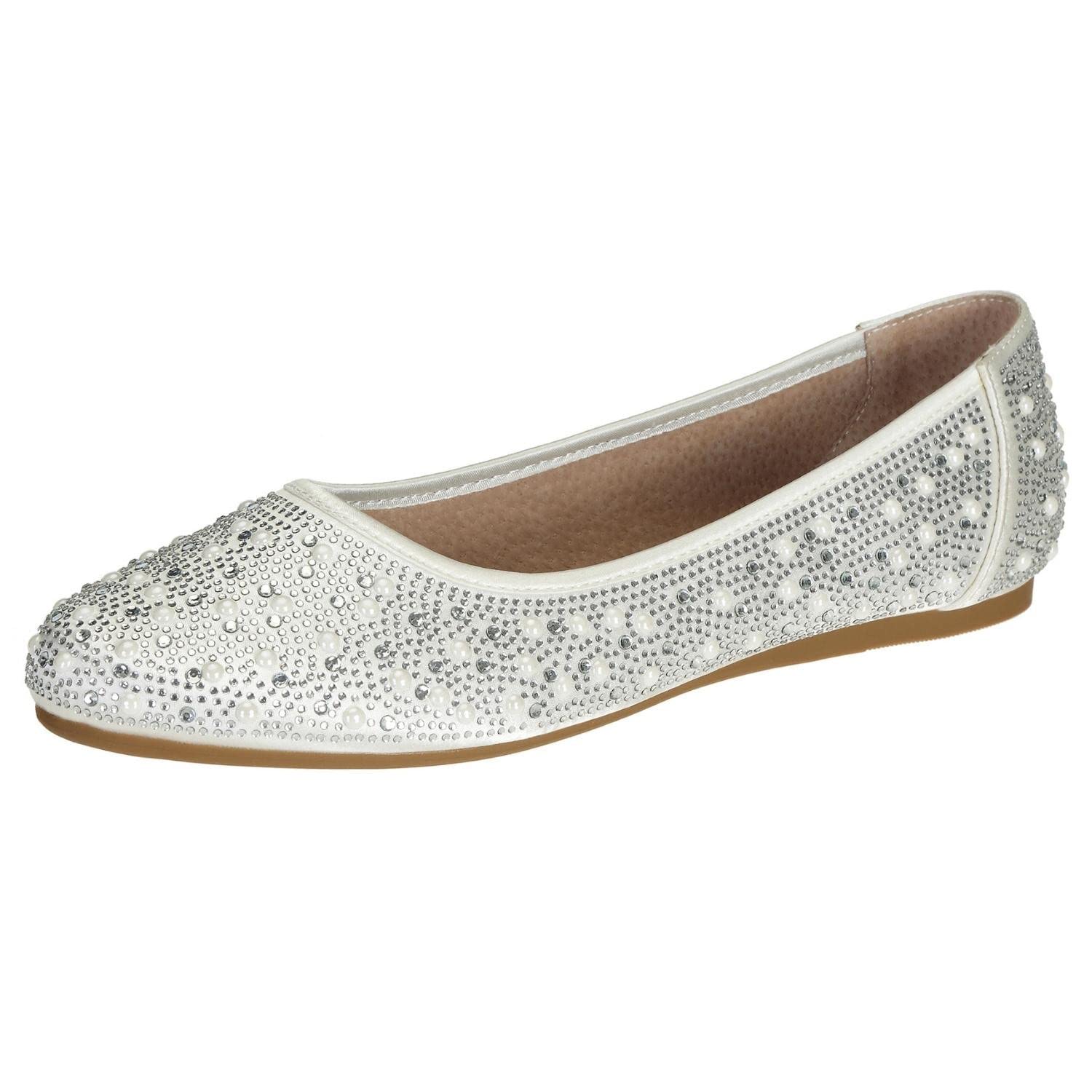 SheSole Rhinestone Ballet Flats - Sparkling Wedding Shoes for Bride | Comfortable Dress Shoes for Bridal Party, Bridesmaids & Special Occasions | Perfect for Ceremony, Reception & Formal Events