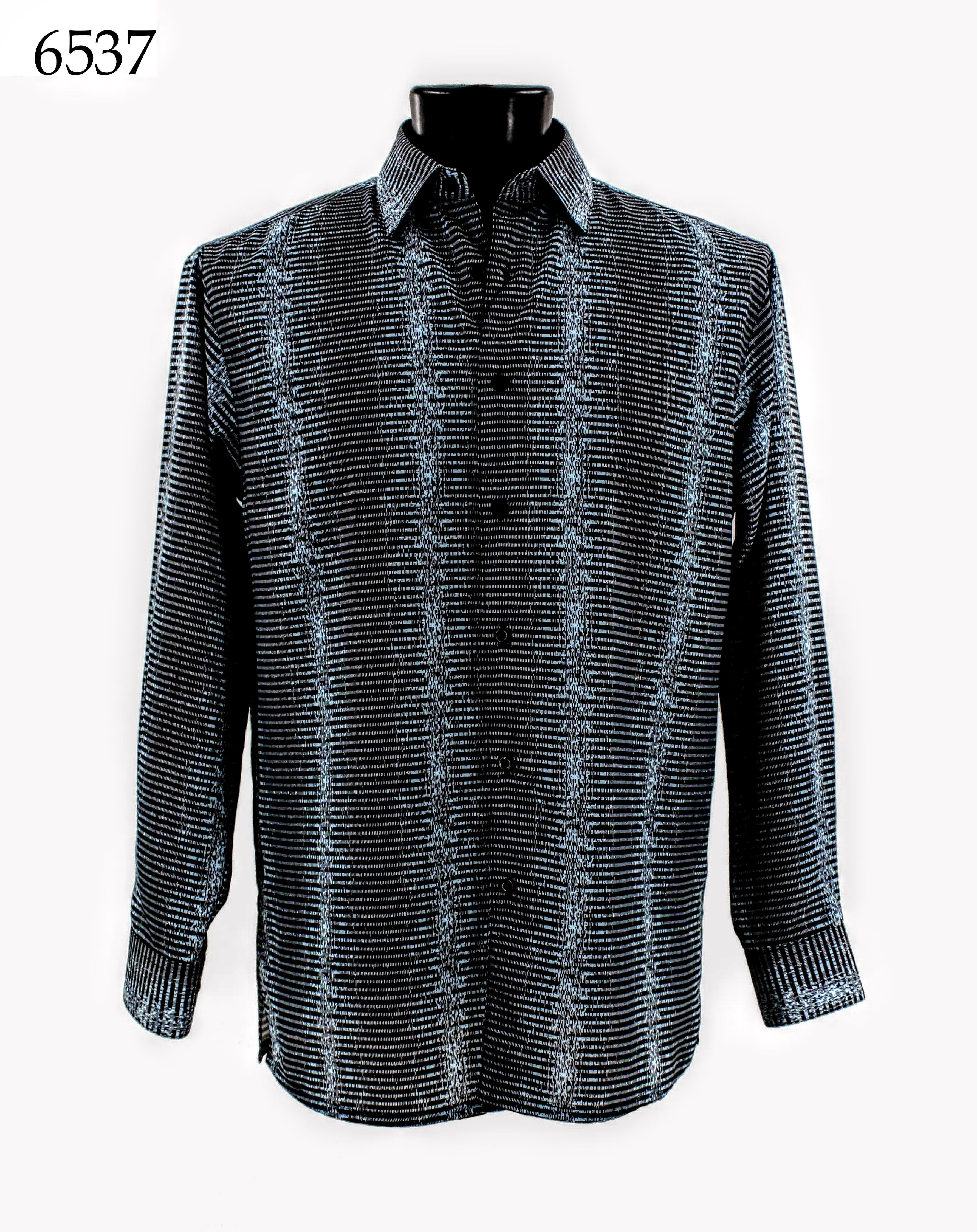 Bassiri Men's Long Sleeve Casual Shirt 6537 - Comfortable Button Down Work & Office Wear